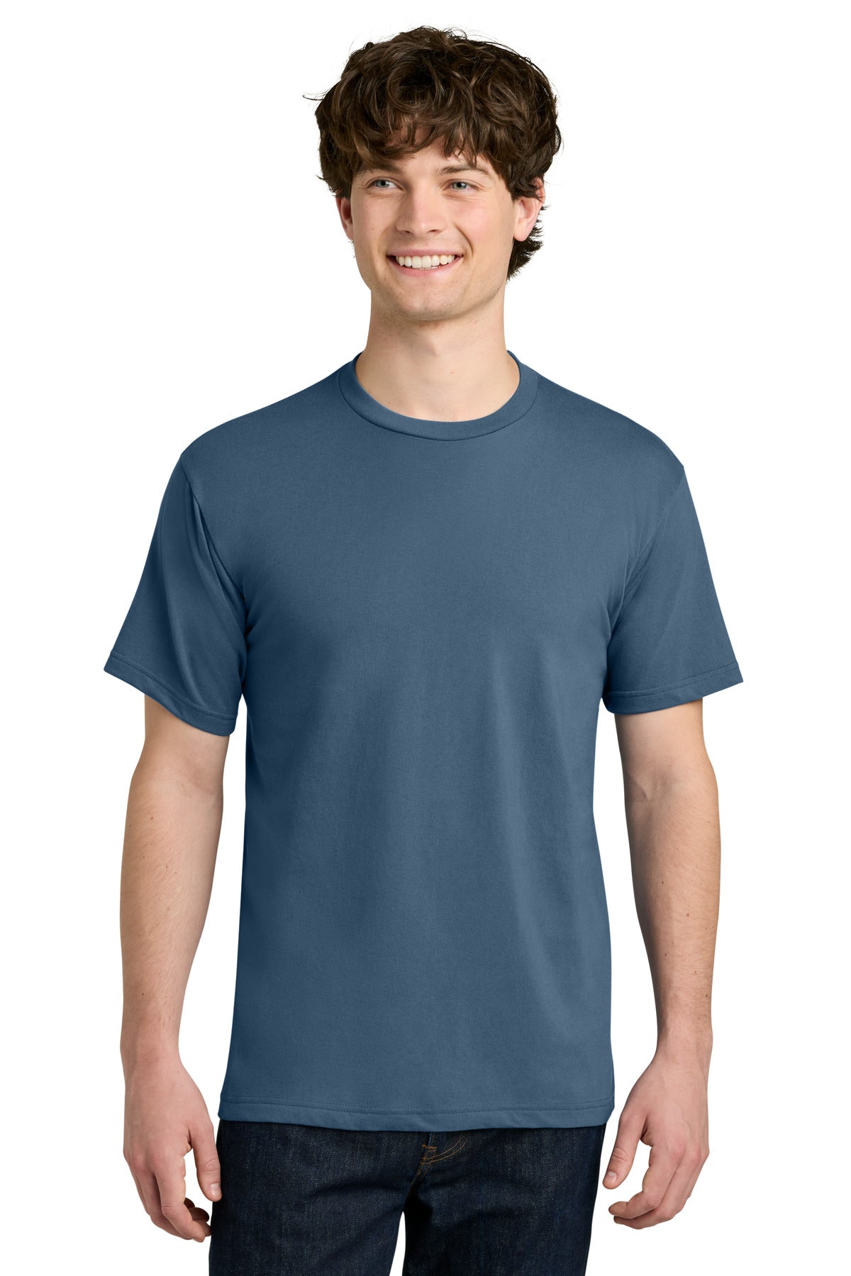 Custom logo Next Level Apparel® Ideal Jersey Tee NL1810 in Blue Jean