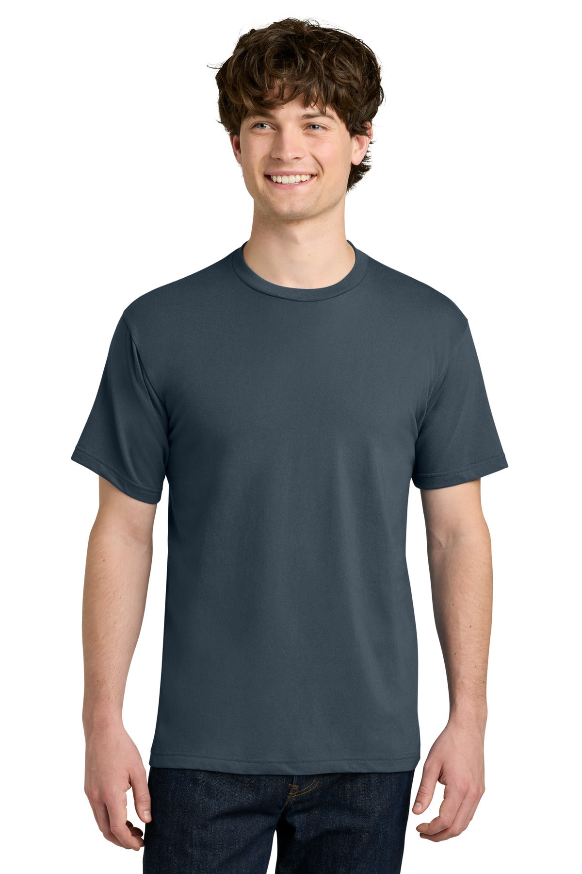Custom logo Next Level Apparel® Ideal Jersey Tee NL1810 in Harbor Blue