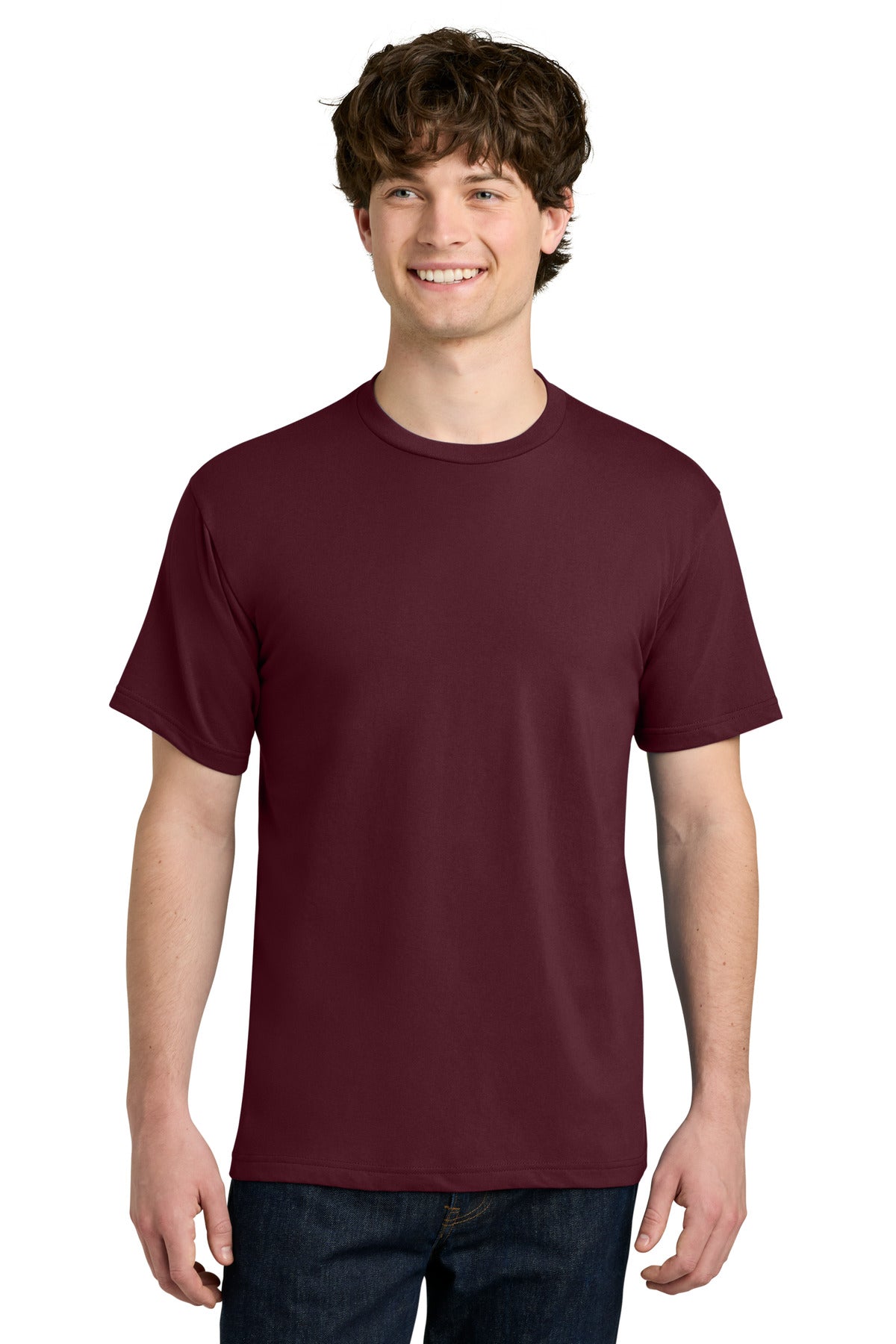 Custom logo Next Level Apparel® Ideal Jersey Tee NL1810 in Maroon