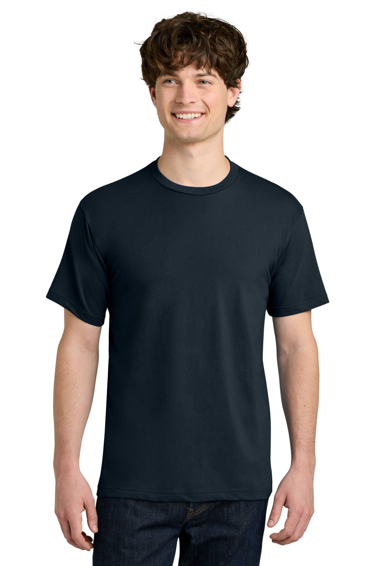 Custom logo Next Level Apparel® Ideal Jersey Tee NL1810 in Midnight Navy