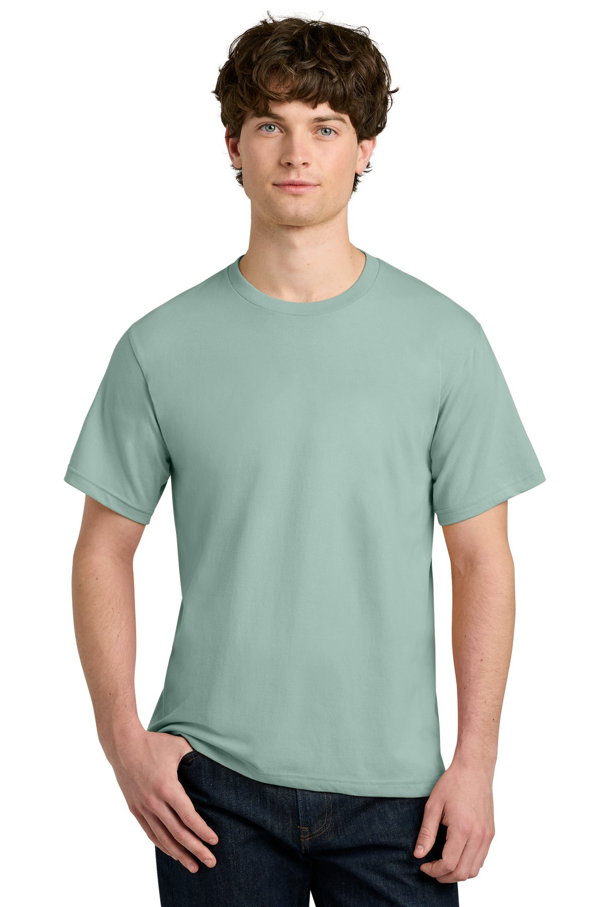 Custom logo Next Level Apparel® Ideal Jersey Tee NL1810 in Seafoam