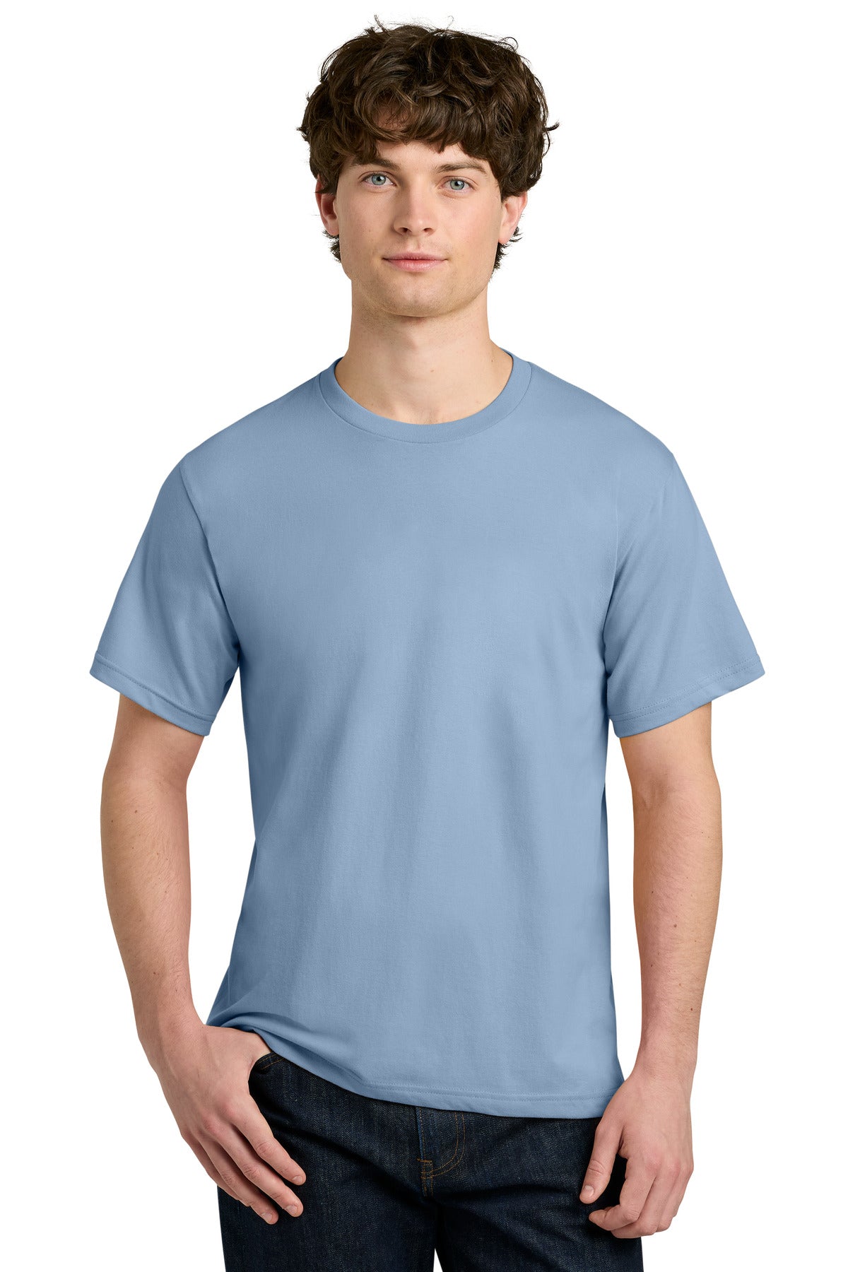 Custom logo Next Level Apparel® Ideal Jersey Tee NL1810 in Stonewash Denim