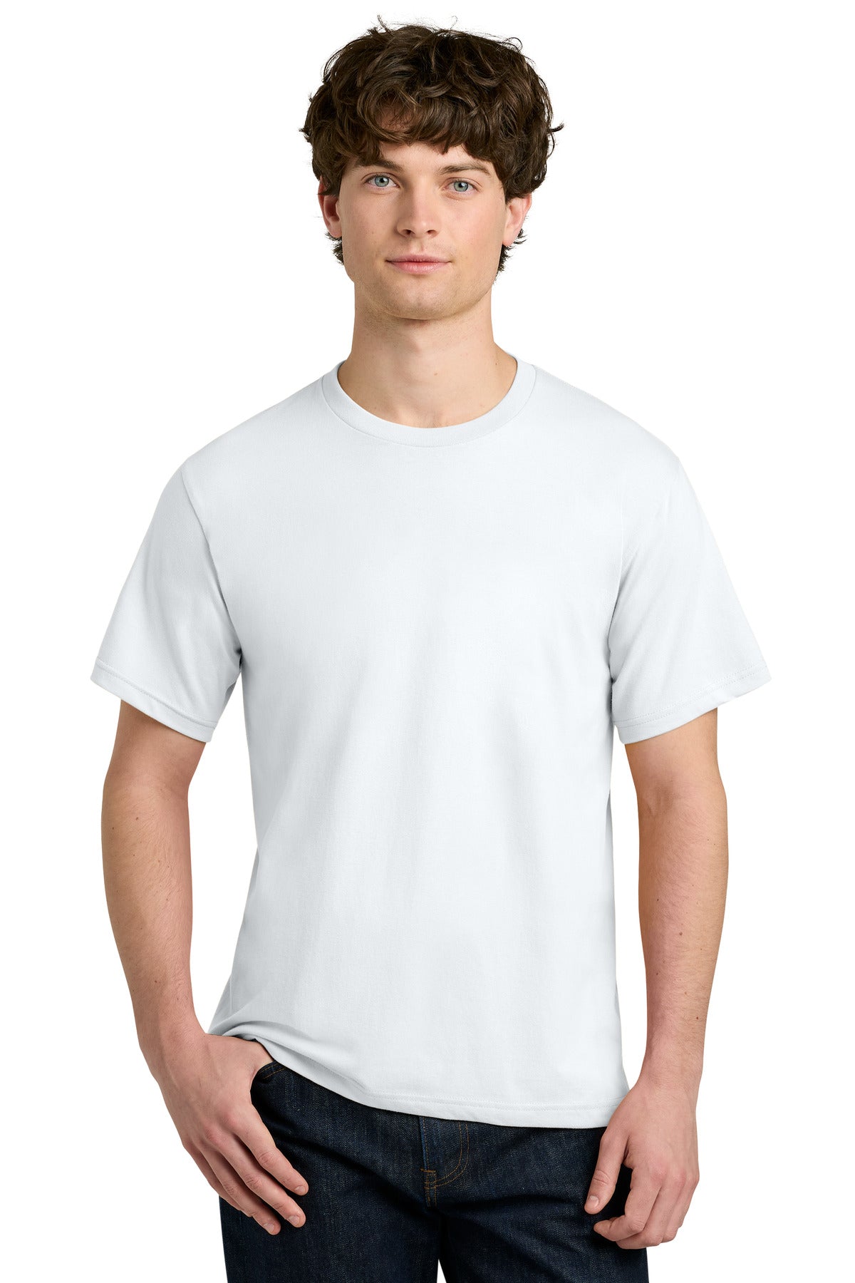Custom logo Next Level Apparel® Ideal Jersey Tee NL1810 in White