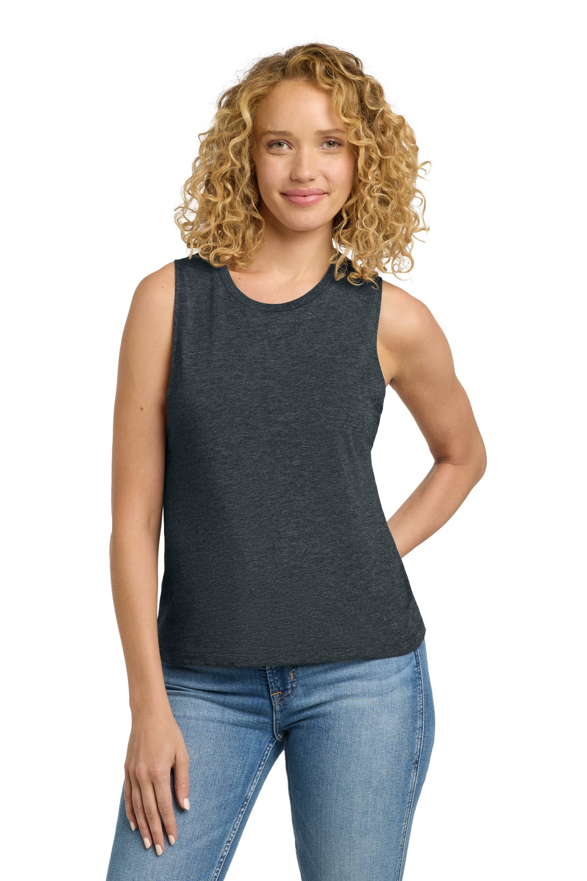 Custom logo Next Level Apparel ® Women's Festival Muscle Tank. NL5013 in Antique Denim