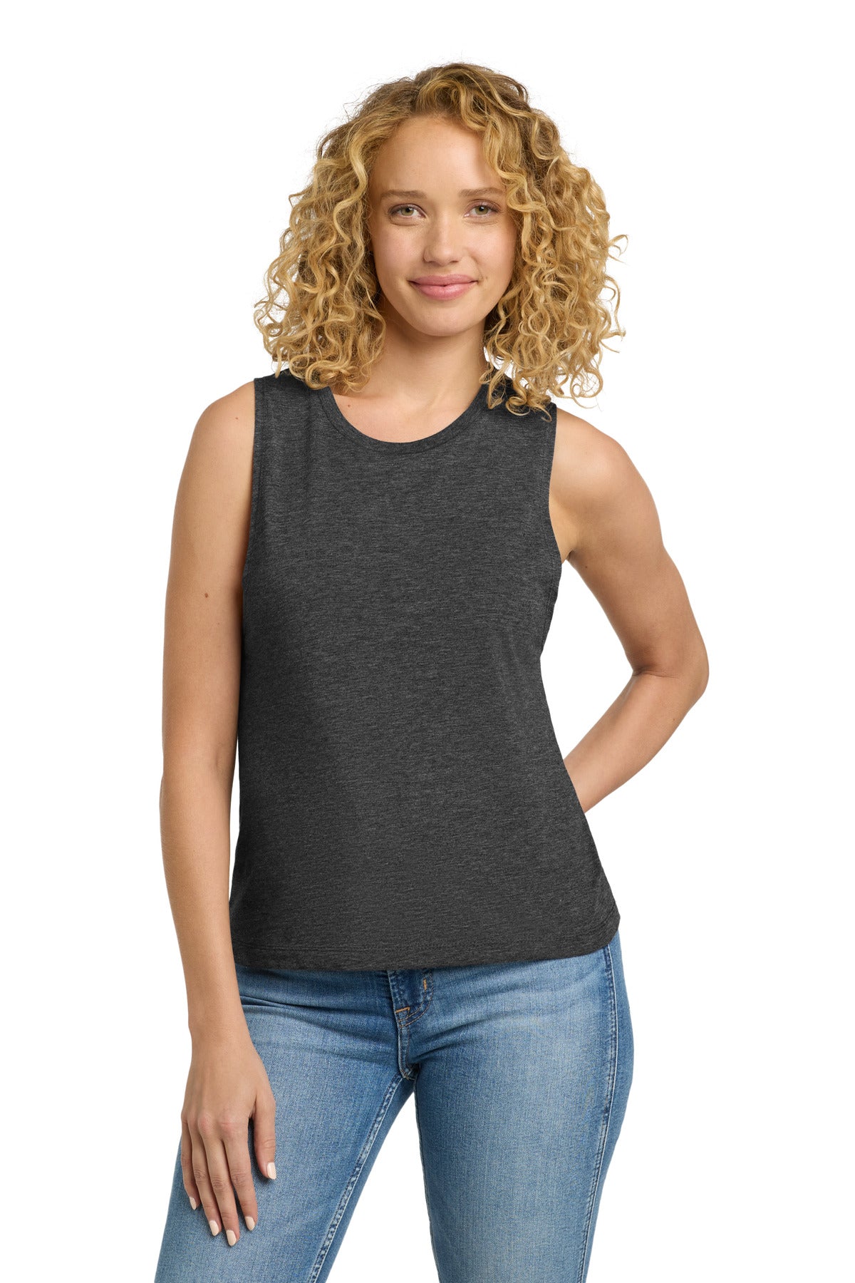 Custom logo Next Level Apparel ® Women's Festival Muscle Tank. NL5013 in Charcoal