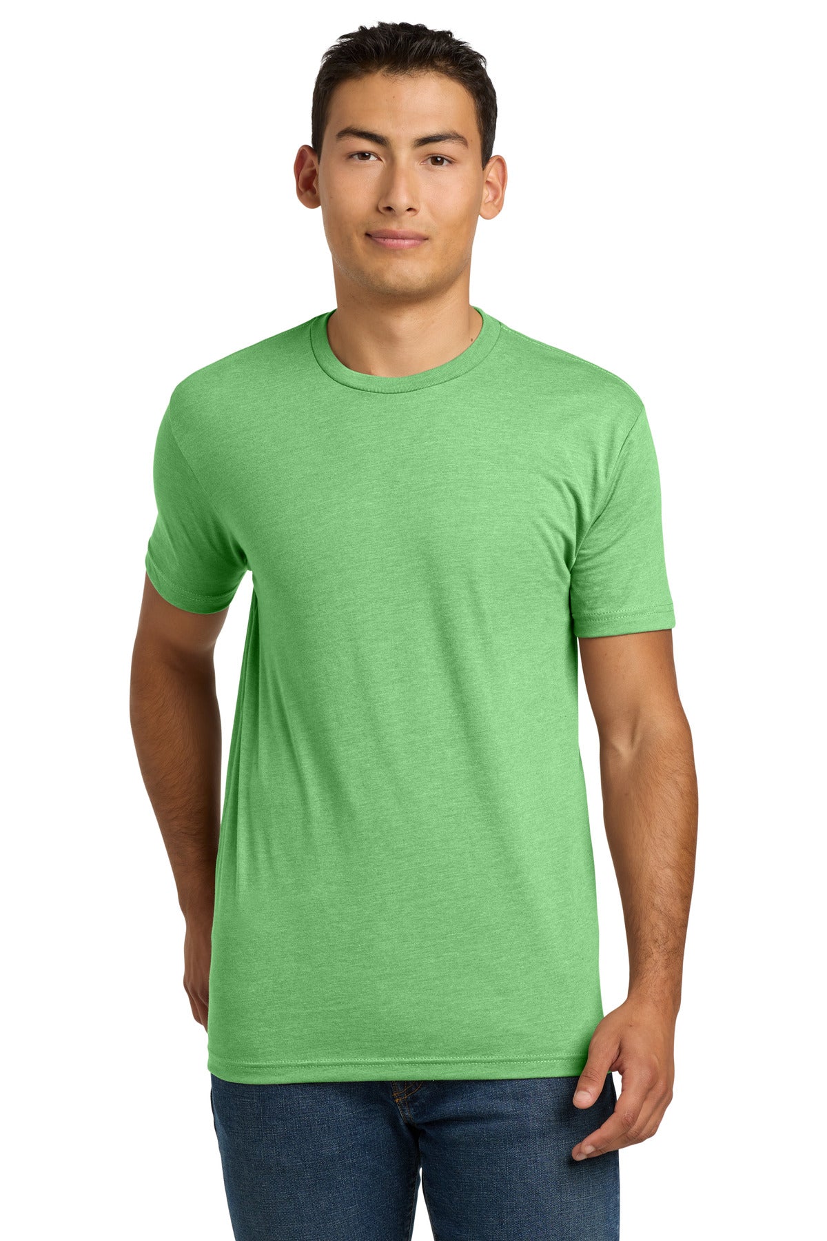 Custom logo Next Level Apparel® Adult CVC Tee. NL6210 in Apple Green