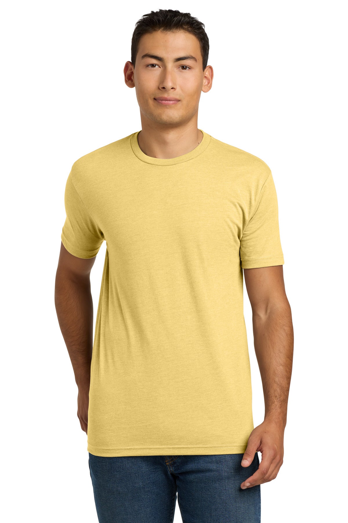 Custom logo Next Level Apparel® Adult CVC Tee. NL6210 in Banana Cream