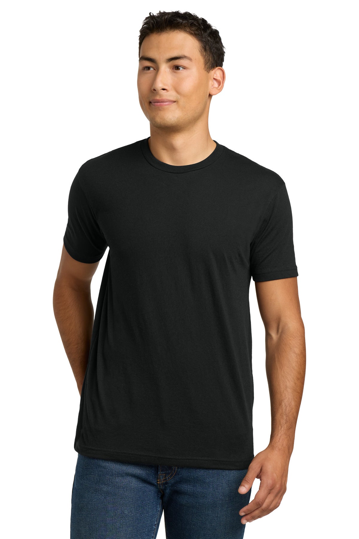 Custom logo Next Level Apparel® Adult CVC Tee. NL6210 in Black