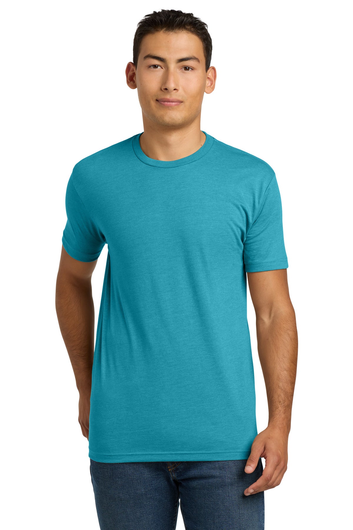 Custom logo Next Level Apparel® Adult CVC Tee. NL6210 in Bondi Blue