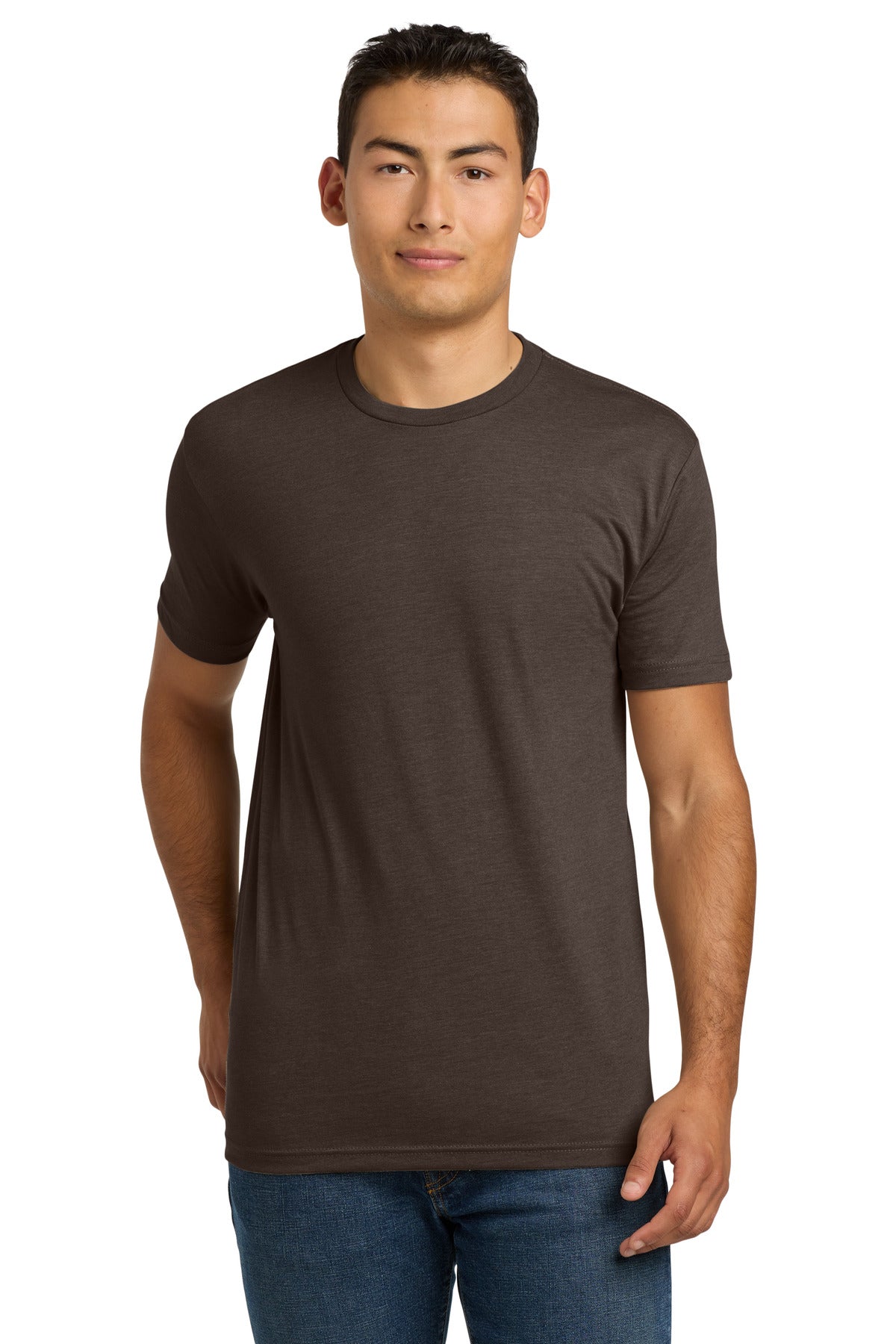 Custom logo Next Level Apparel® Adult CVC Tee. NL6210 in Espresso