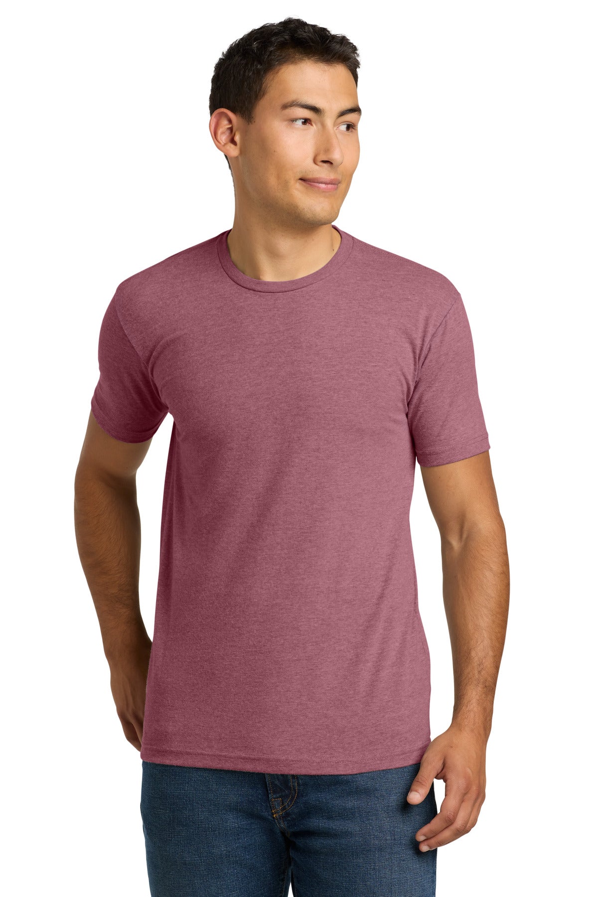 Custom logo Next Level Apparel® Adult CVC Tee. NL6210 in Heather Mauve