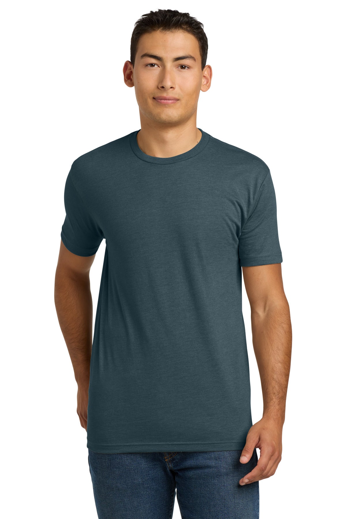 Custom logo Next Level Apparel® Adult CVC Tee. NL6210 in Indigo