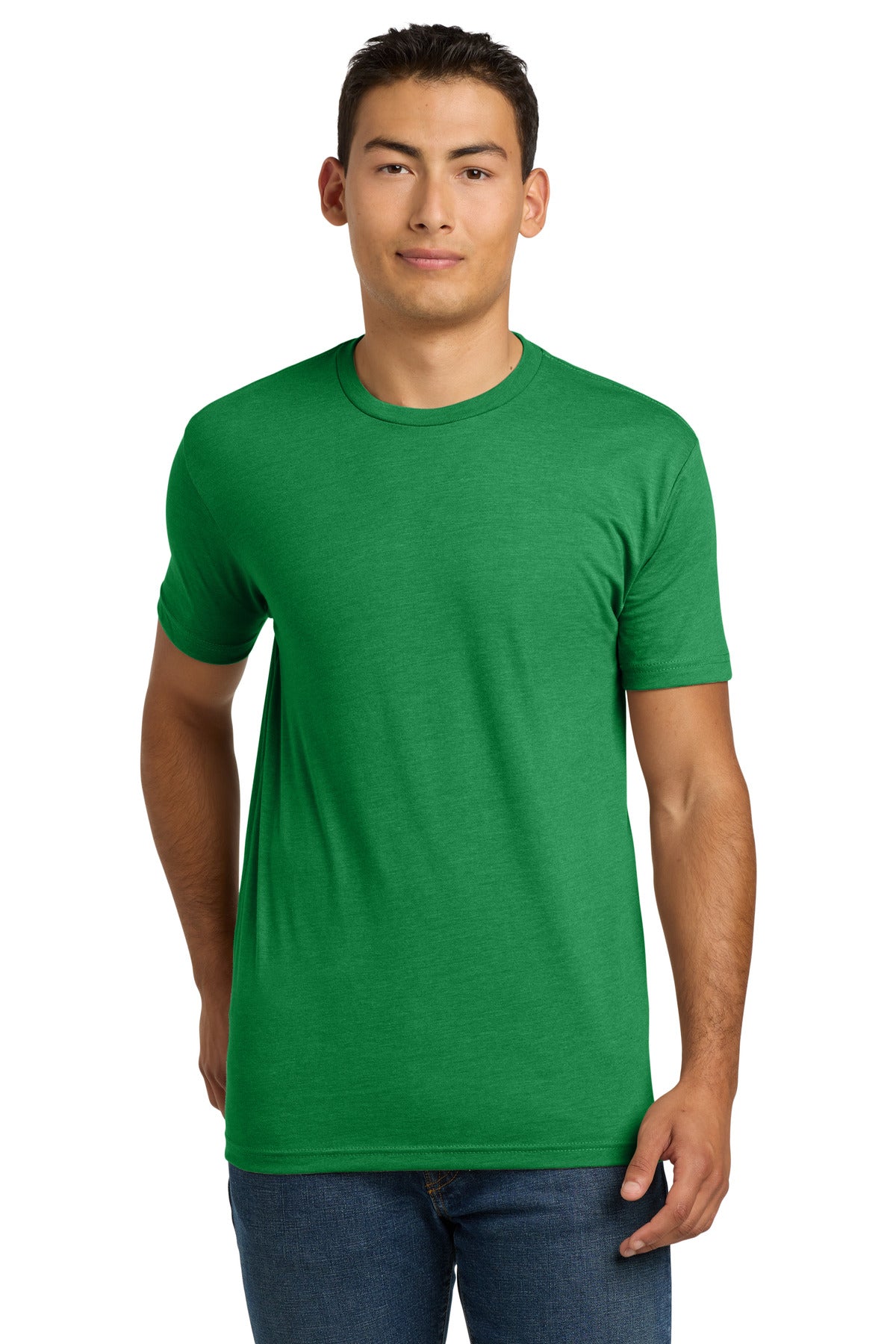Custom logo Next Level Apparel® Adult CVC Tee. NL6210 in Kelly Green