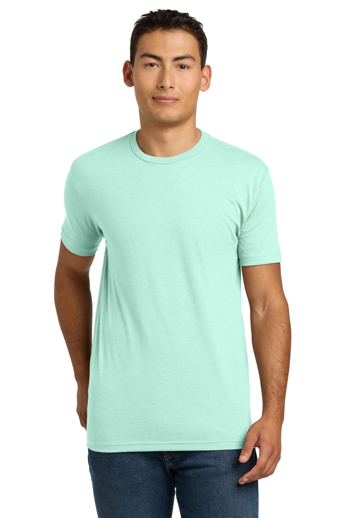 Custom logo Next Level Apparel® Adult CVC Tee. NL6210 in Mint