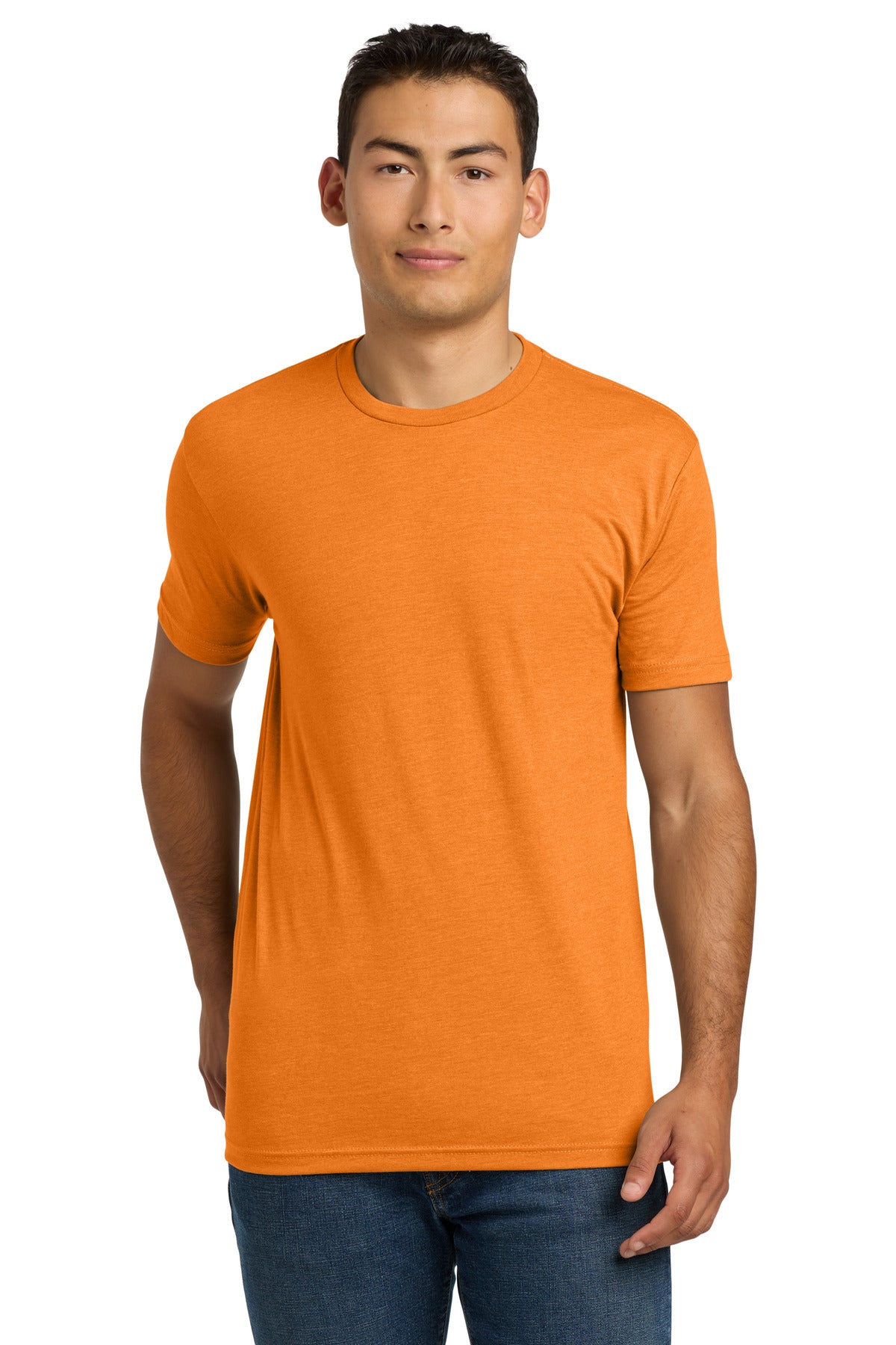Custom logo Next Level Apparel® Adult CVC Tee. NL6210 in Orange