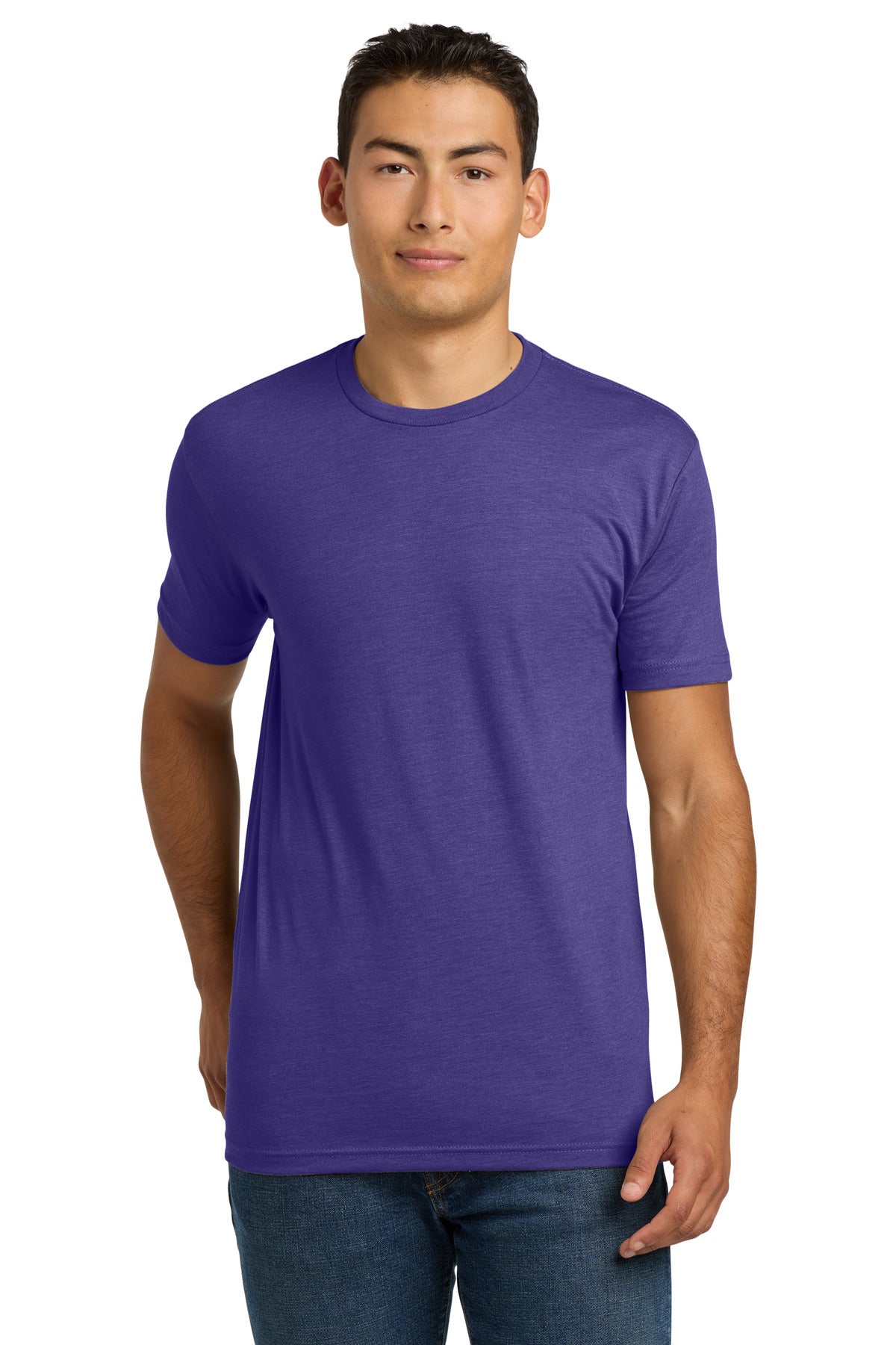 Custom logo Next Level Apparel® Adult CVC Tee. NL6210 in Purple Rush