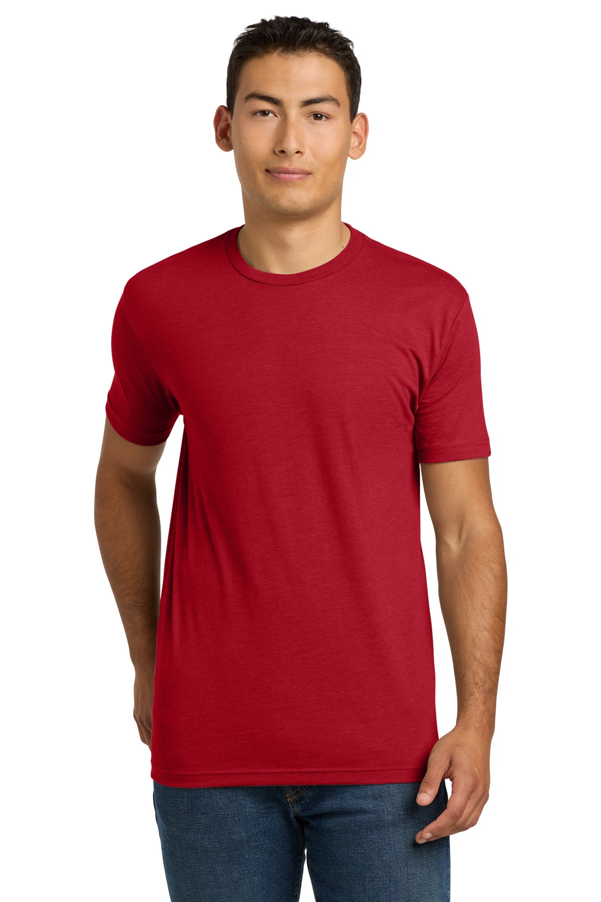 Custom logo Next Level Apparel® Adult CVC Tee. NL6210 in Red