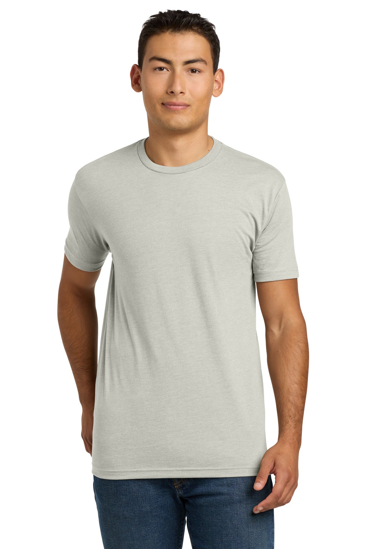 Custom logo Next Level Apparel® Adult CVC Tee. NL6210 in Sand