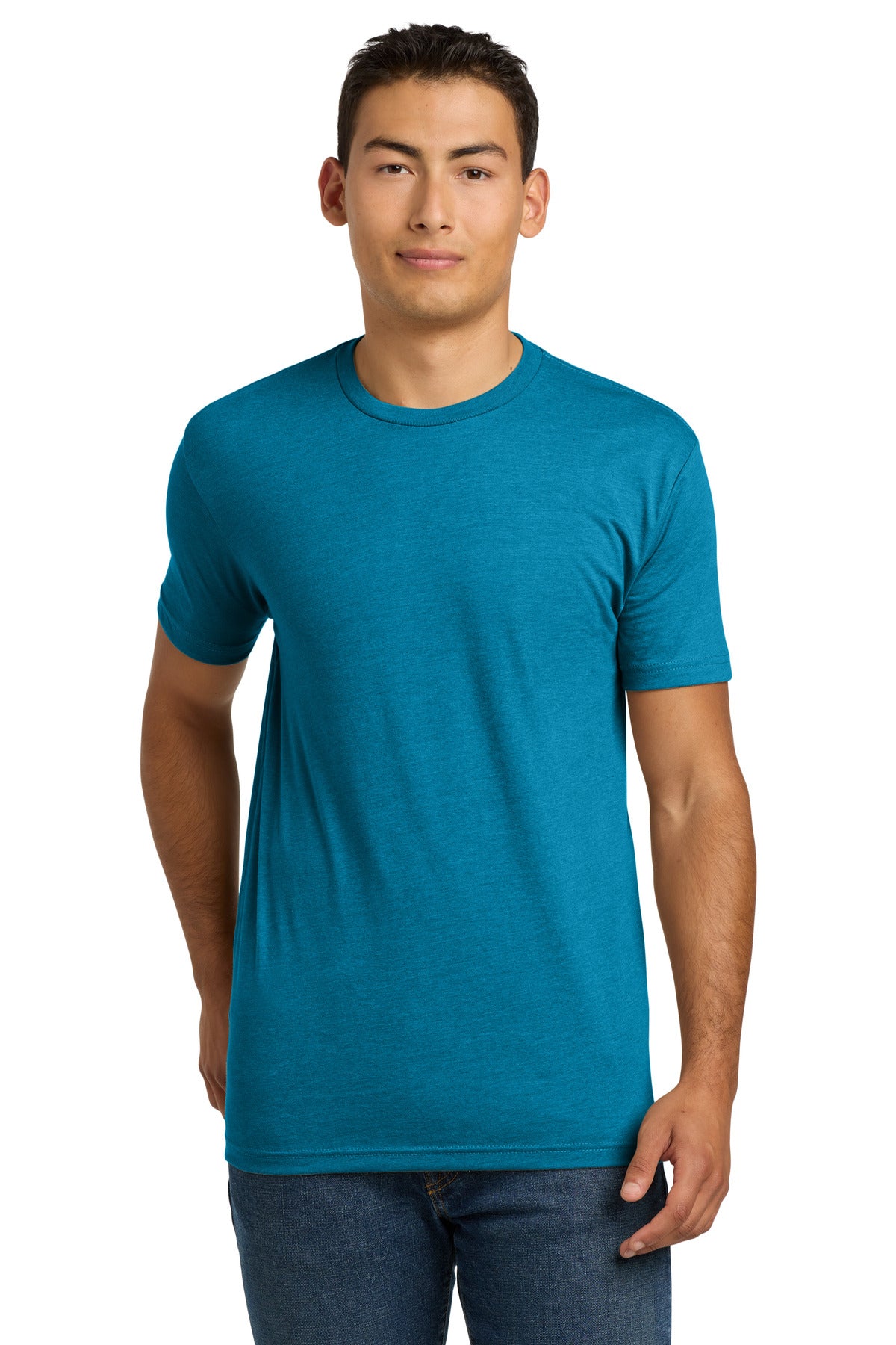 Custom logo Next Level Apparel® Adult CVC Tee. NL6210 in Turquoise