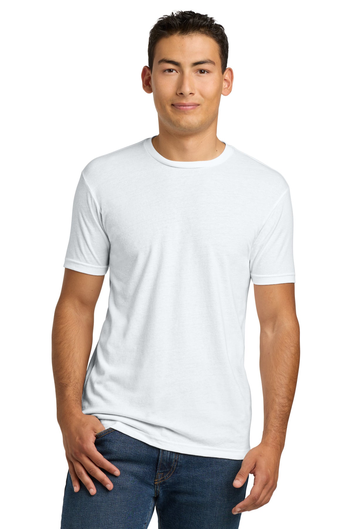 Custom logo Next Level Apparel® Adult CVC Tee. NL6210 in White