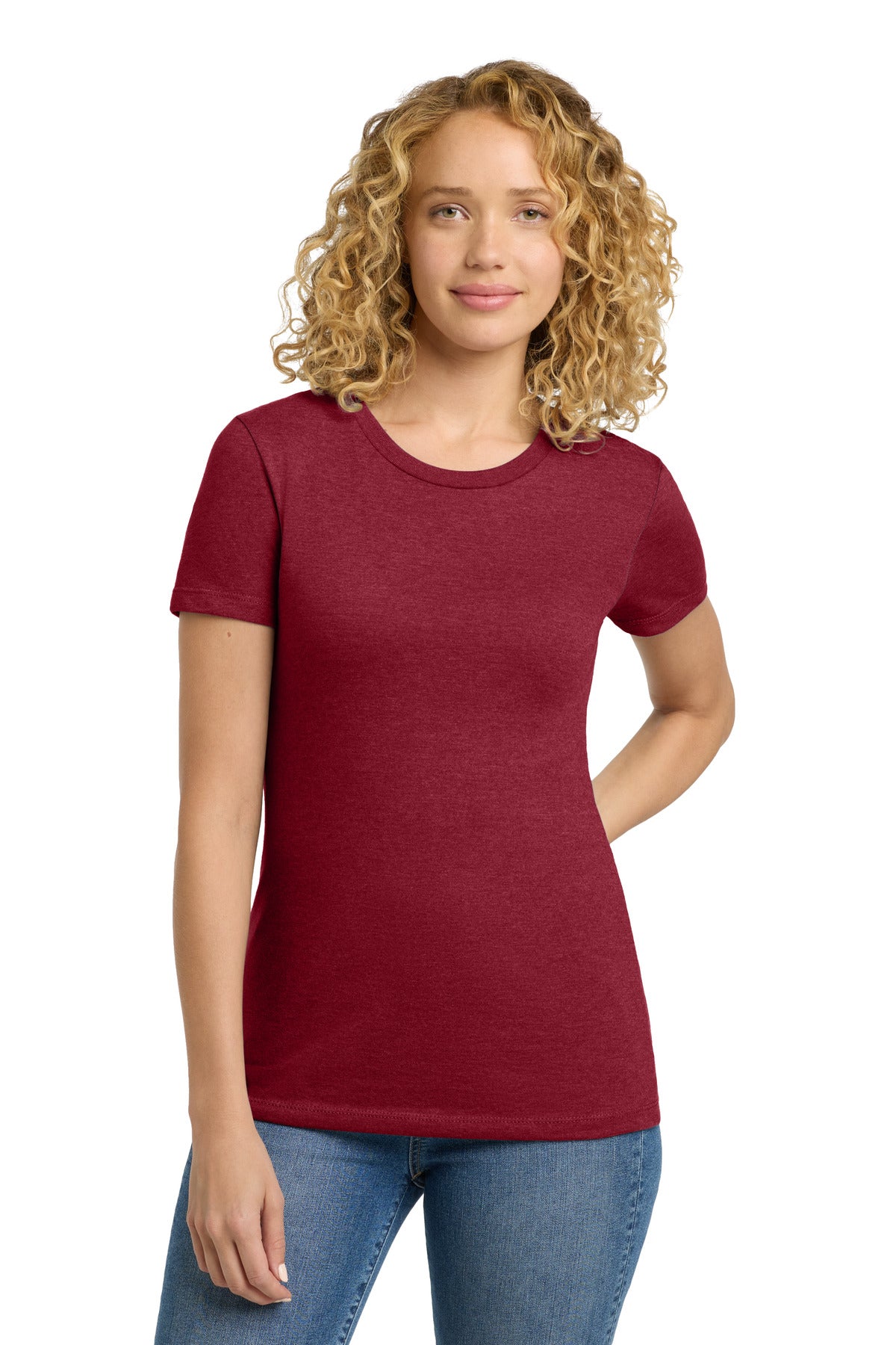 Custom logo Next Level Apparel®  Women's CVC Tee. NL6610 in Cardinal