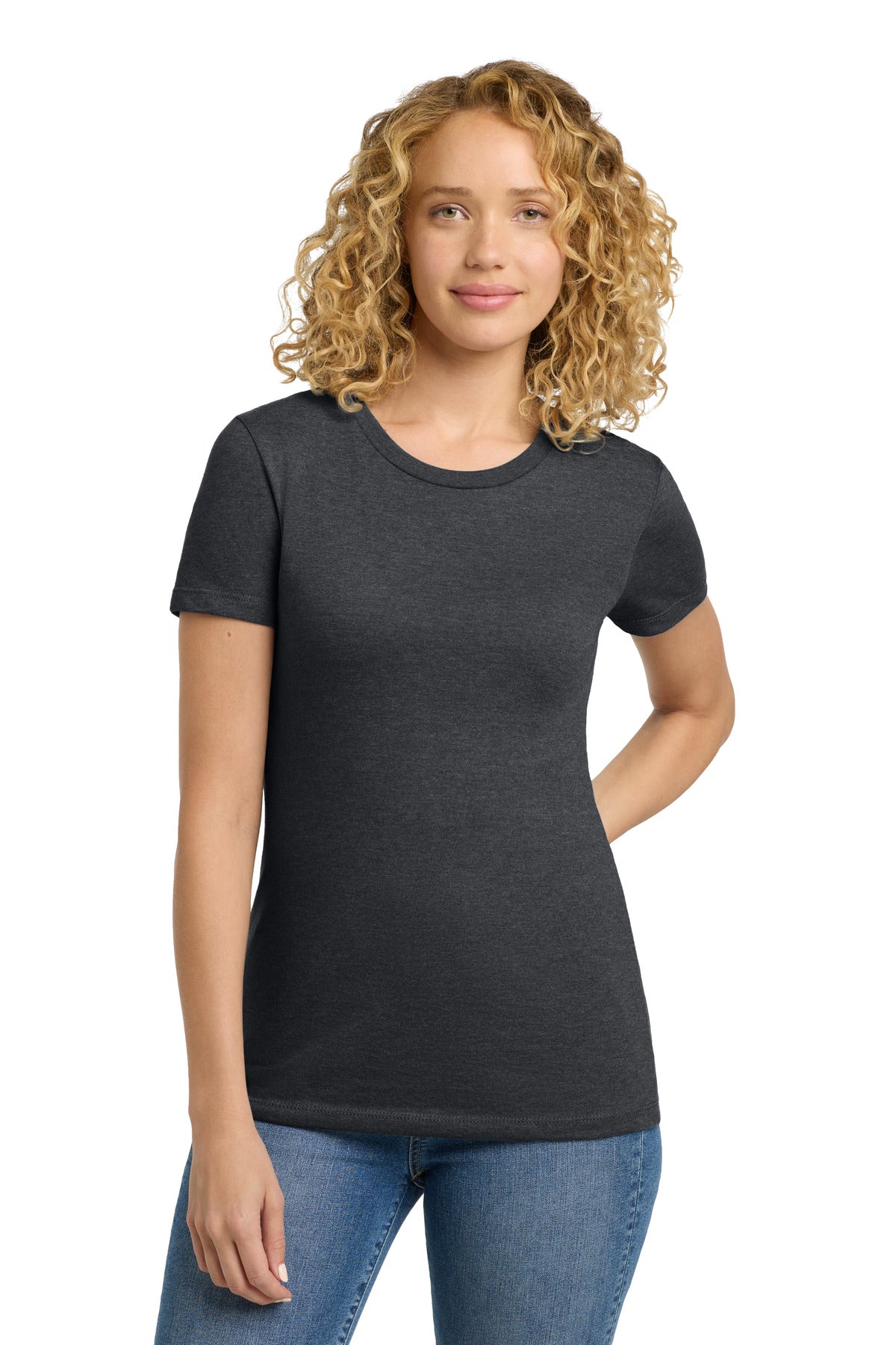 Custom logo Next Level Apparel®  Women's CVC Tee. NL6610 in Charcoal