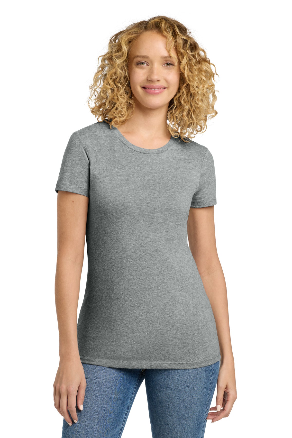 Custom logo Next Level Apparel®  Women's CVC Tee. NL6610 in Dark Heather Gray