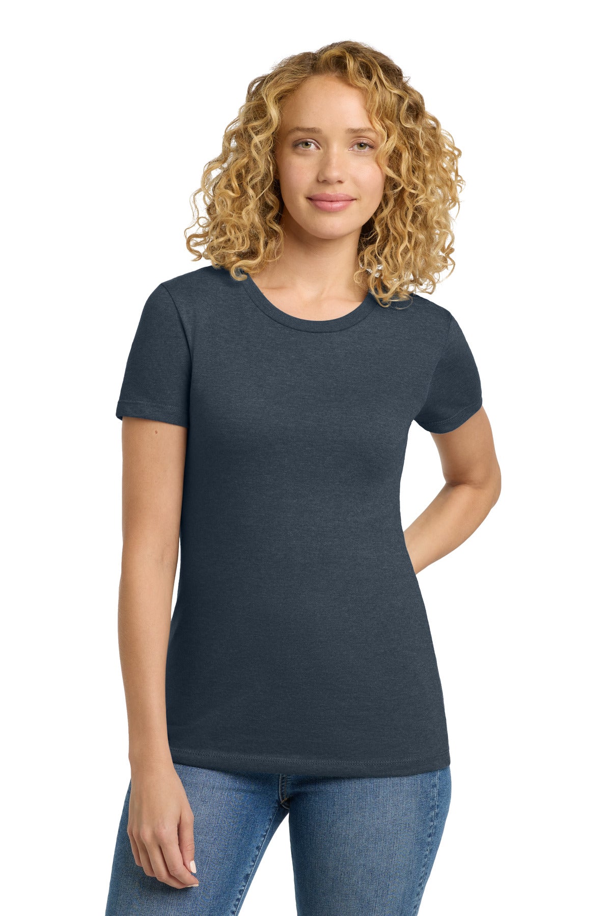 Custom logo Next Level Apparel®  Women's CVC Tee. NL6610 in Indigo