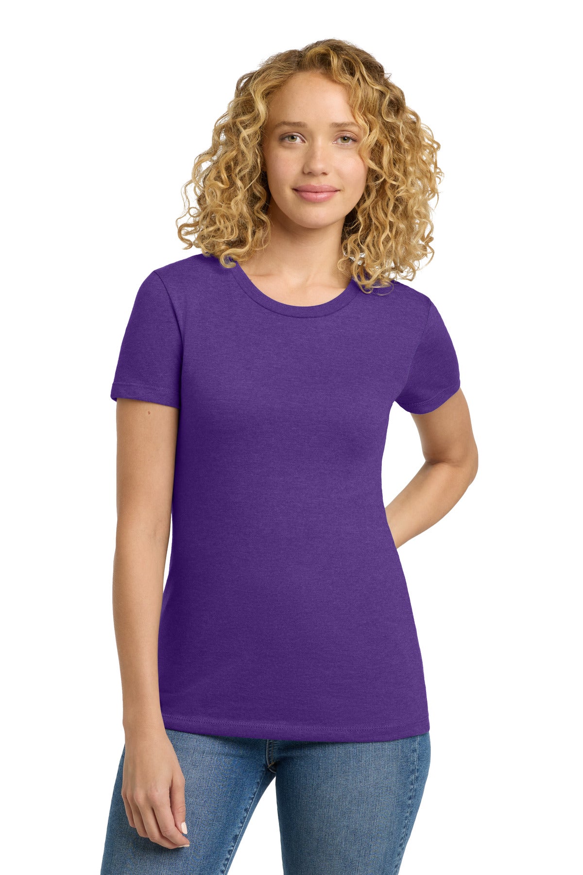 Custom logo Next Level Apparel®  Women's CVC Tee. NL6610 in Purple Rush