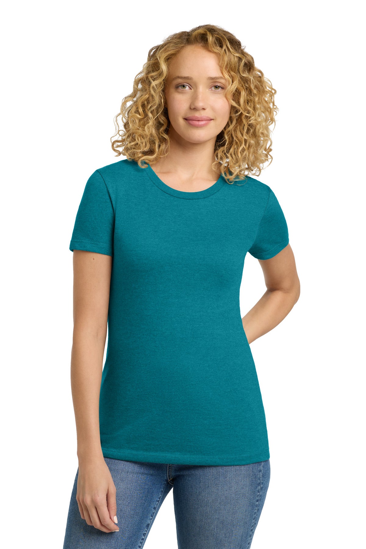 Custom logo Next Level Apparel®  Women's CVC Tee. NL6610 in Teal