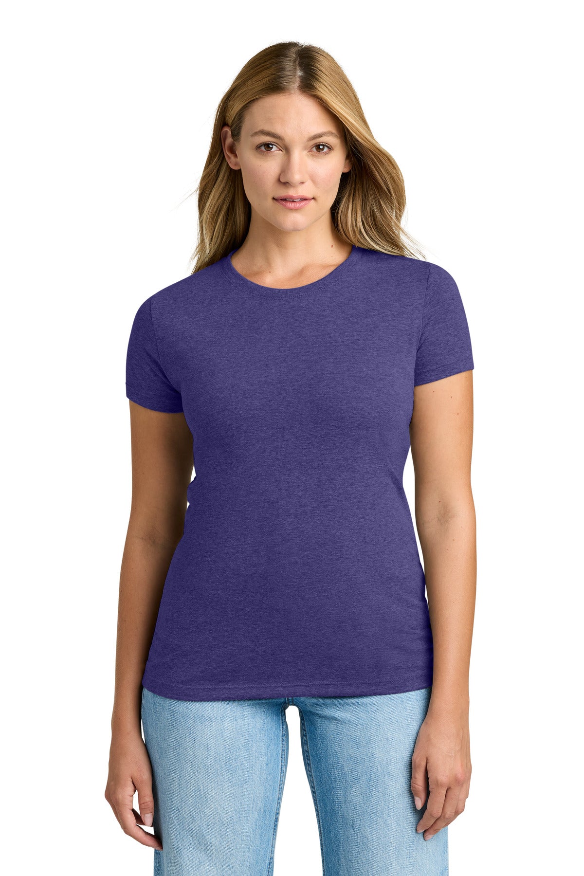 Custom logo Next Level Apparel®  Women's Tri-Blend Tee. NL6710 in Purple Rush