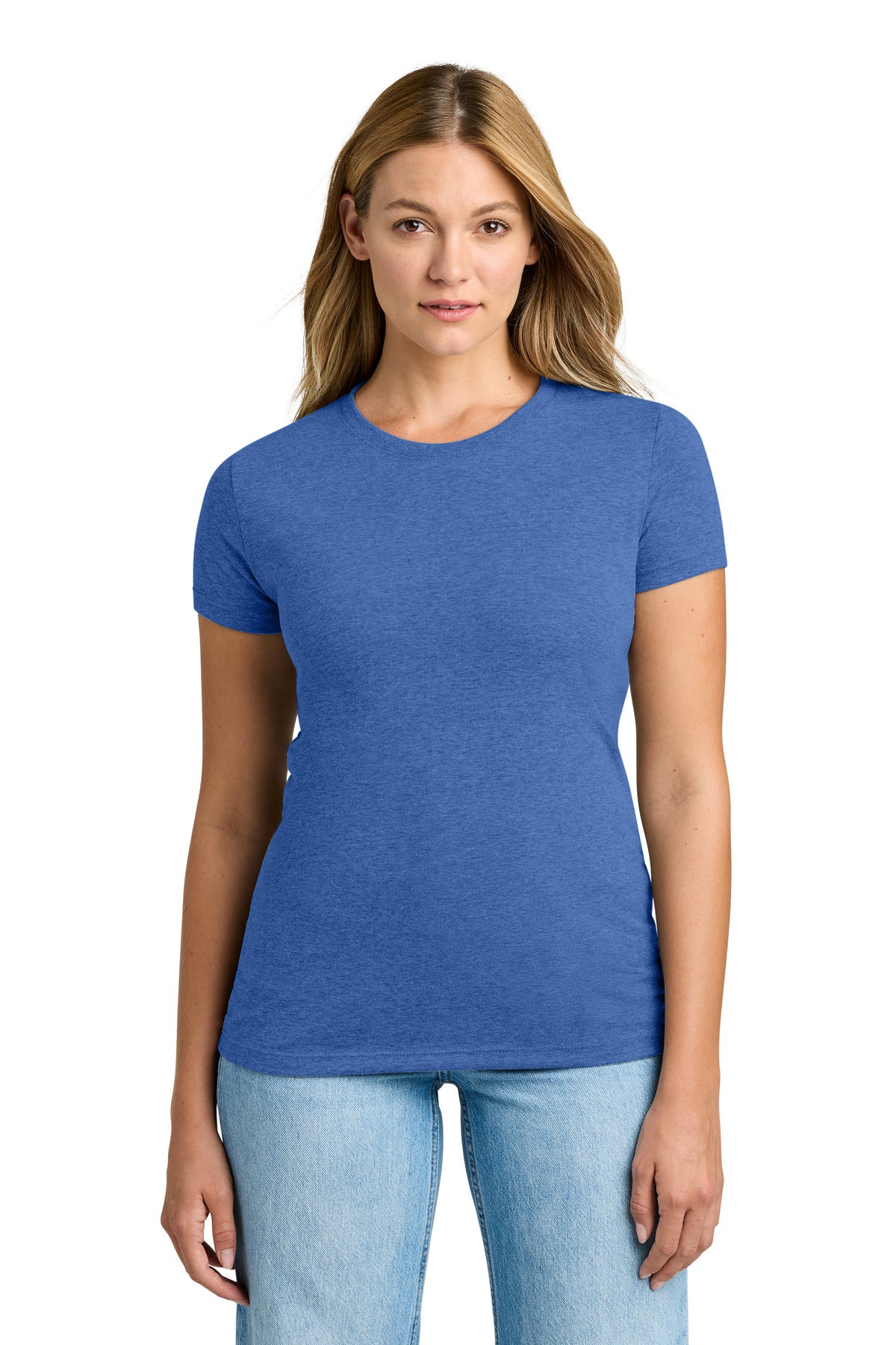 Custom logo Next Level Apparel®  Women's Tri-Blend Tee. NL6710 in Vintage Royal
