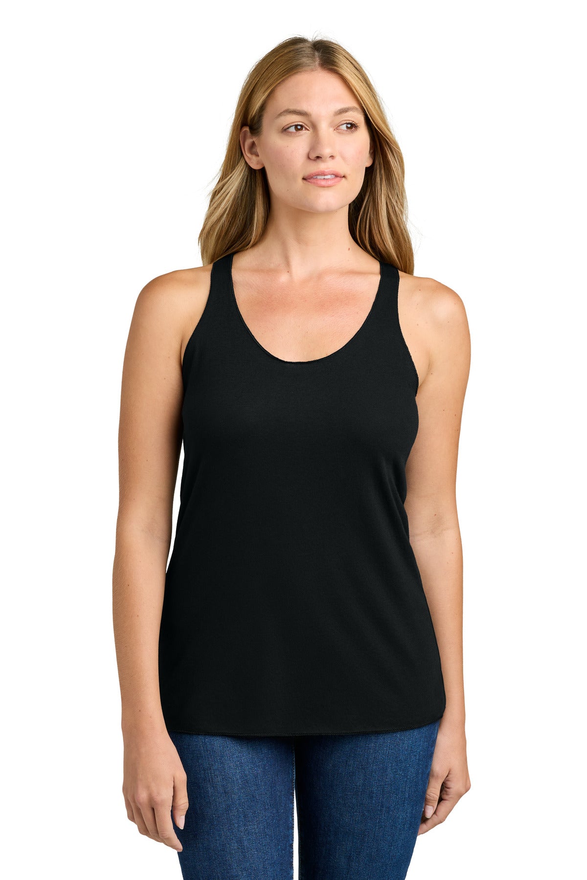 Custom logo Next Level Apparel®  Women's Tri-Blend Racerback Tank. NL6733 in Black