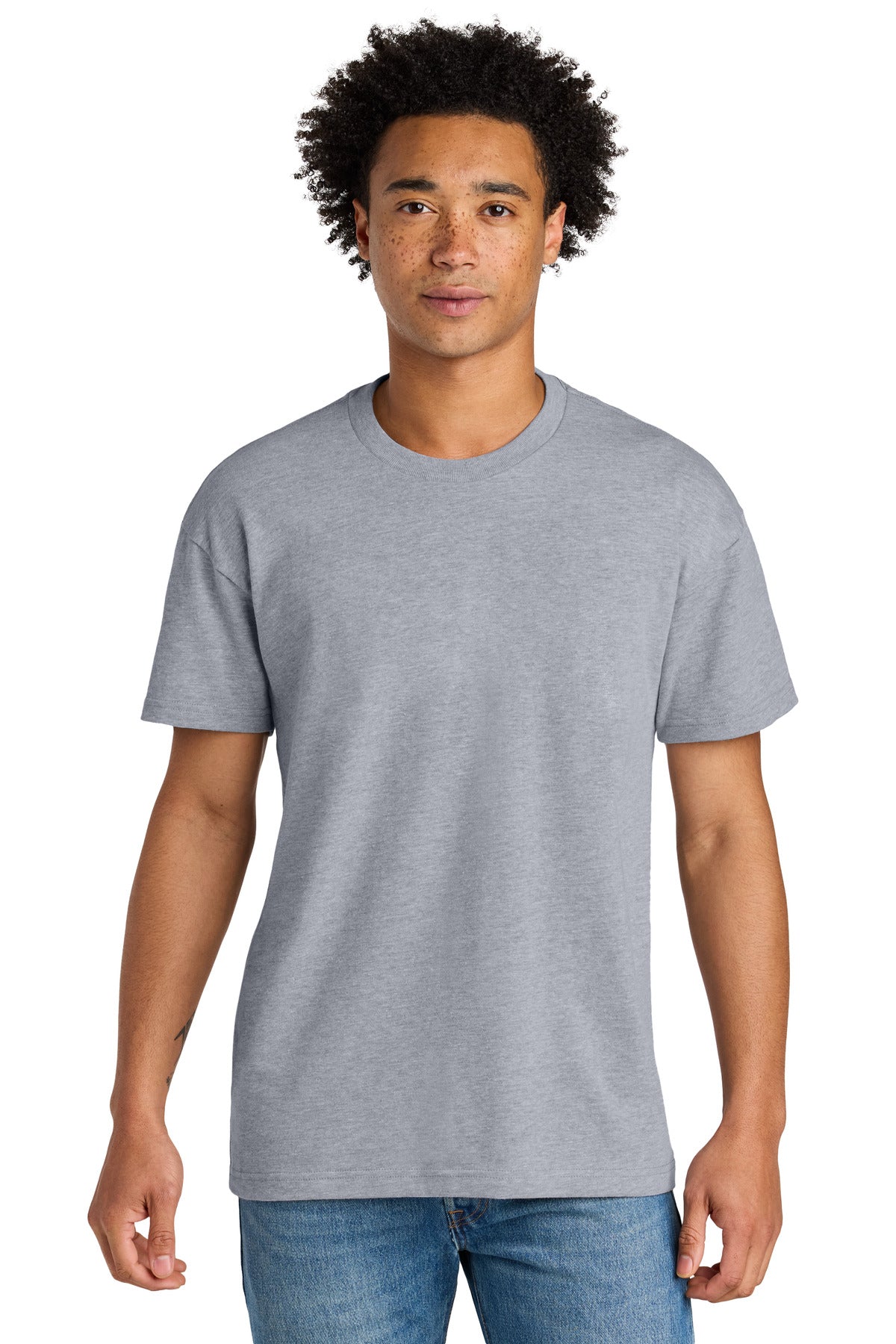Custom logo Next Level Apparel® Heavyweight Tee NL7200 in Heather Gray
