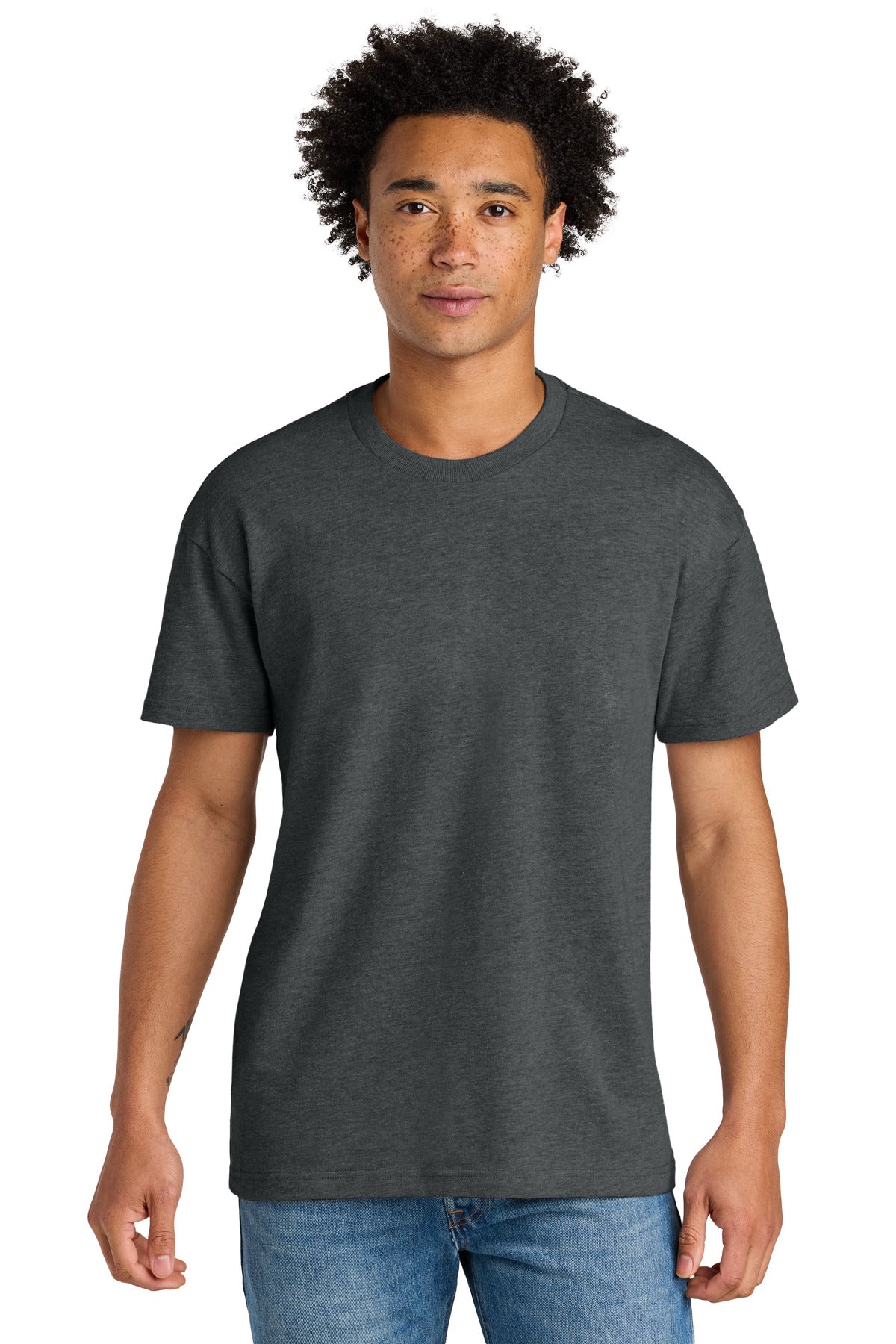Custom logo Next Level Apparel® Heavyweight Tee NL7200 in Heather Heavy Metal