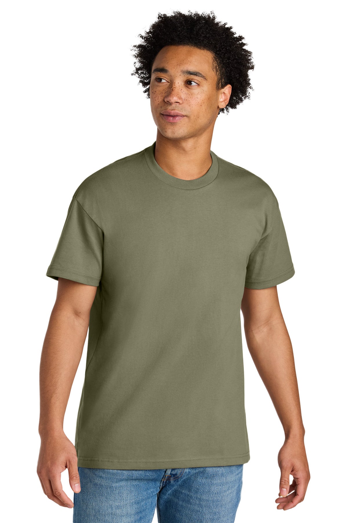 Custom logo Next Level Apparel® Heavyweight Tee NL7200 in Light Olive