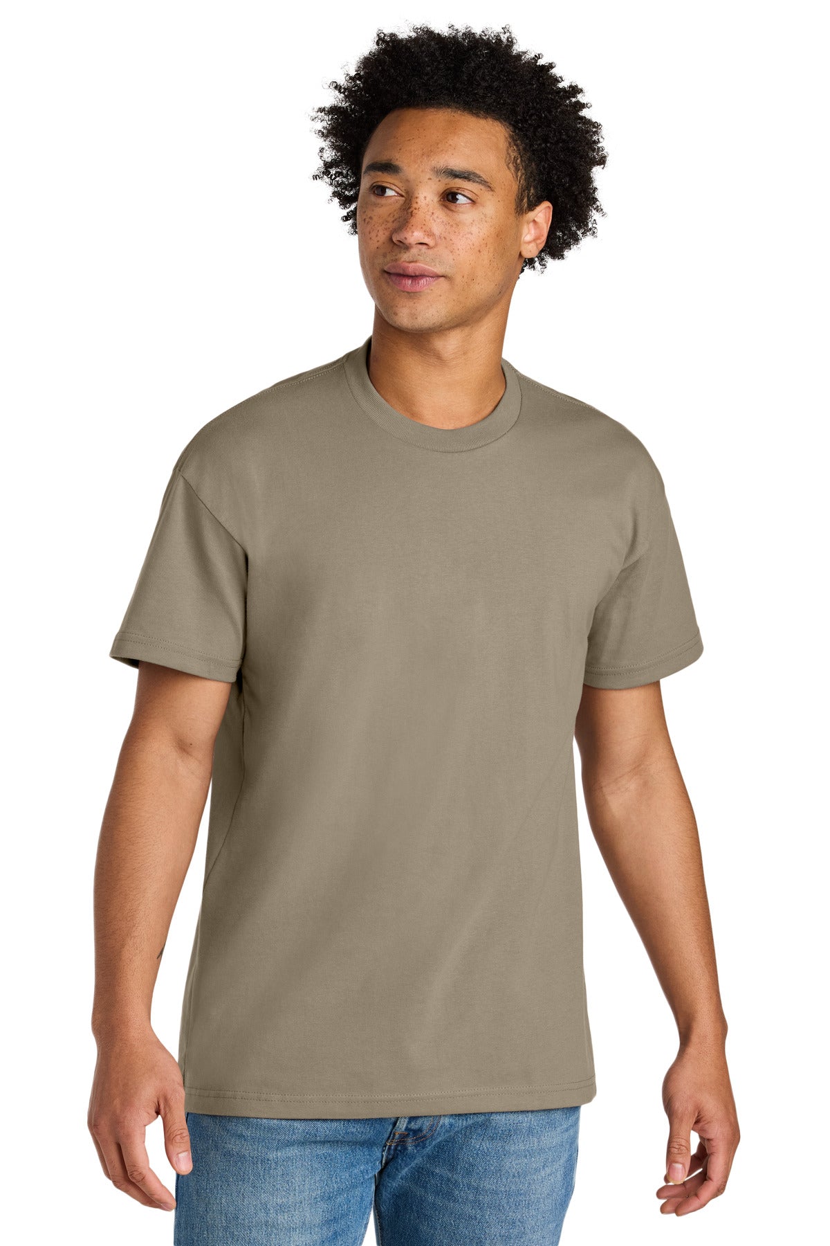 Custom logo Next Level Apparel® Heavyweight Tee NL7200 in Tan