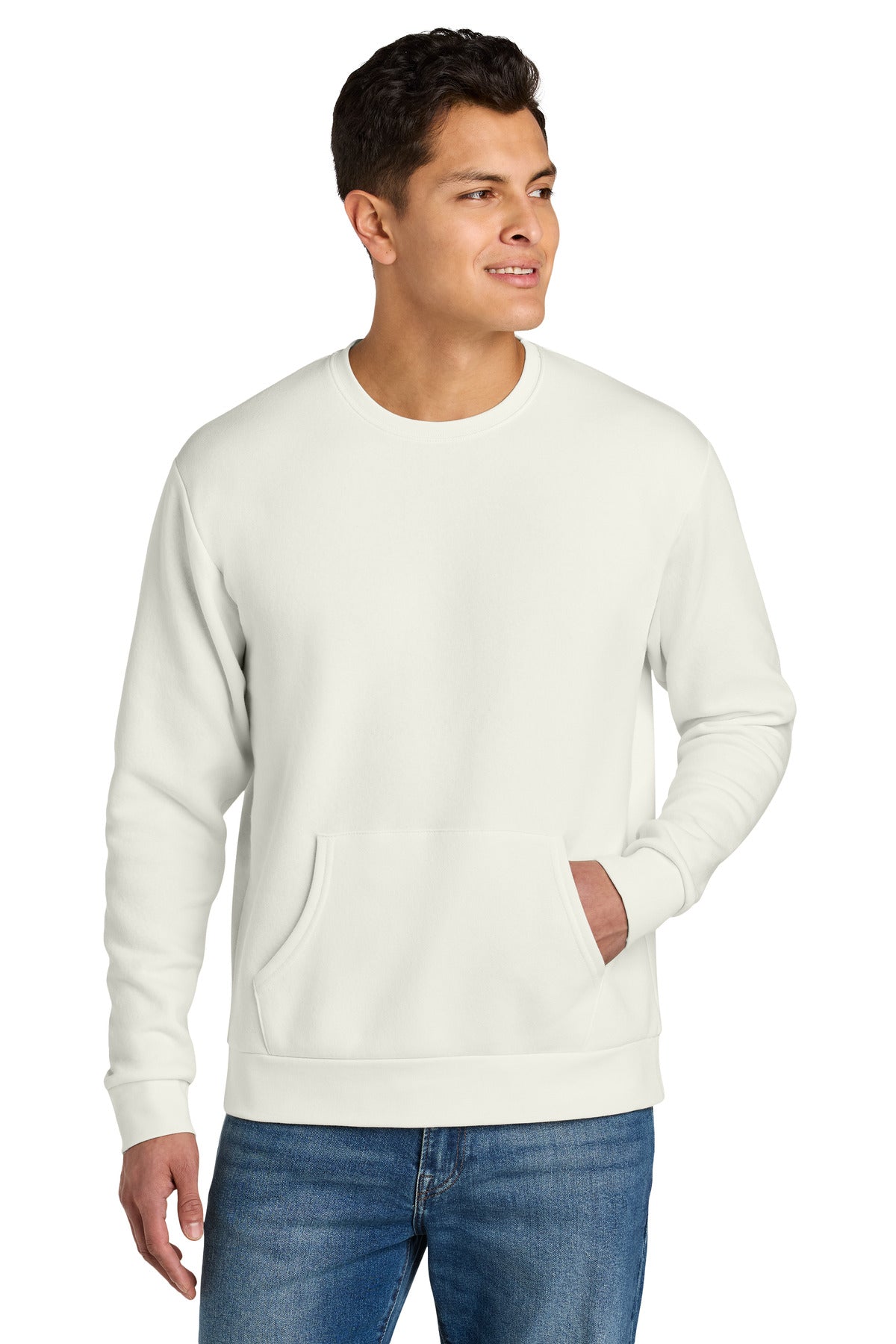 Custom logo Next Level Apparel® Santa Barbara Pocket Sweatshirt NL9001 in Natural