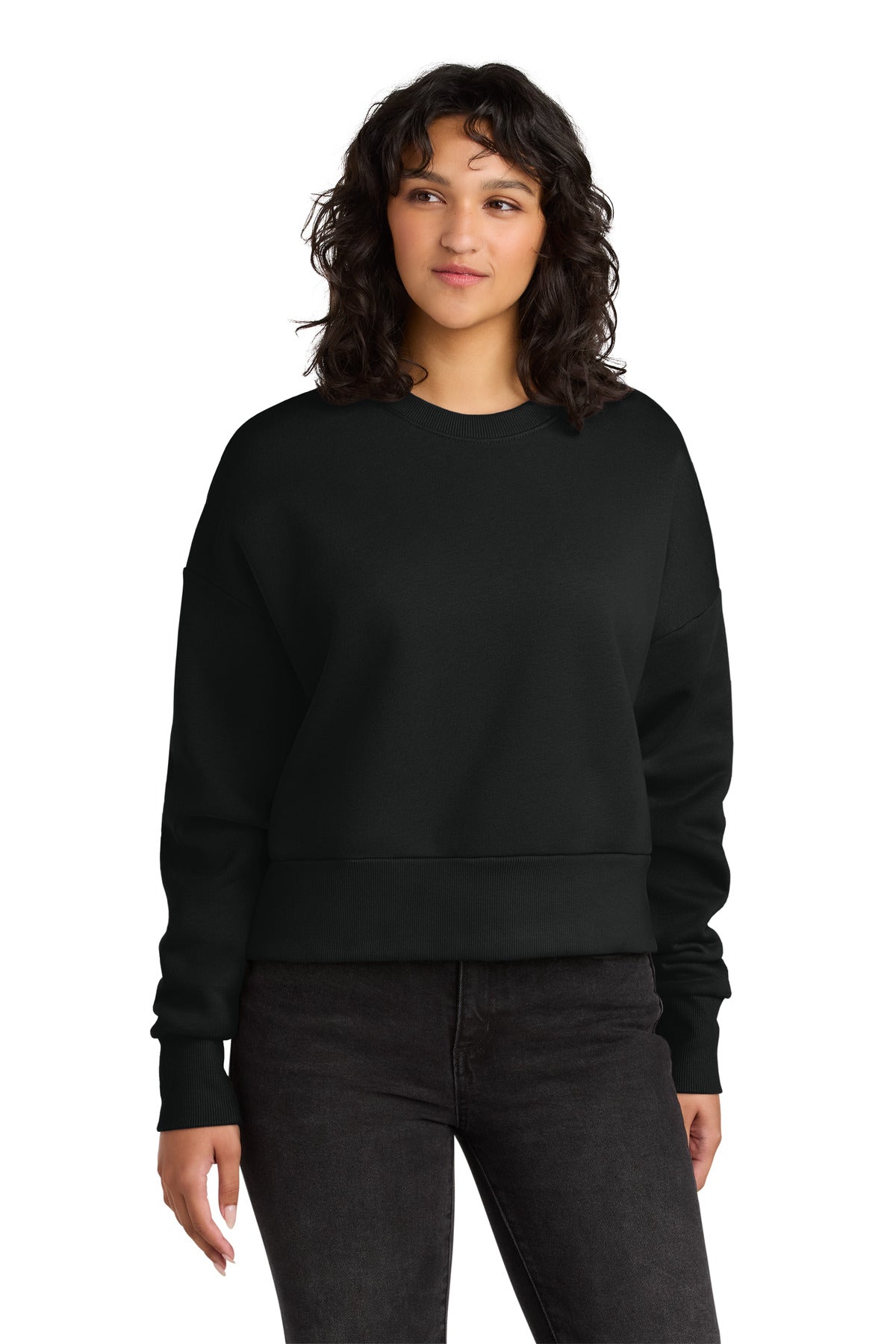 Custom logo Next Level Apparel® Women's Heavyweight Sweatshirt NL9087 in Black