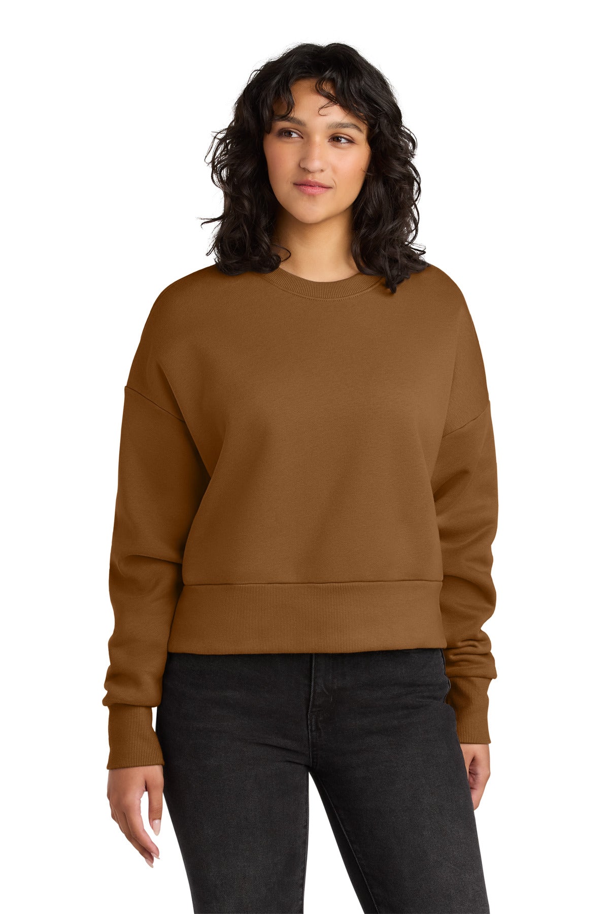 Custom logo Next Level Apparel® Women's Heavyweight Sweatshirt NL9087 in Clay