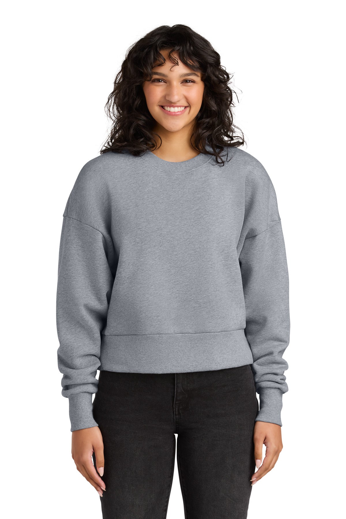 Custom logo Next Level Apparel® Women's Heavyweight Sweatshirt NL9087 in Heather Gray