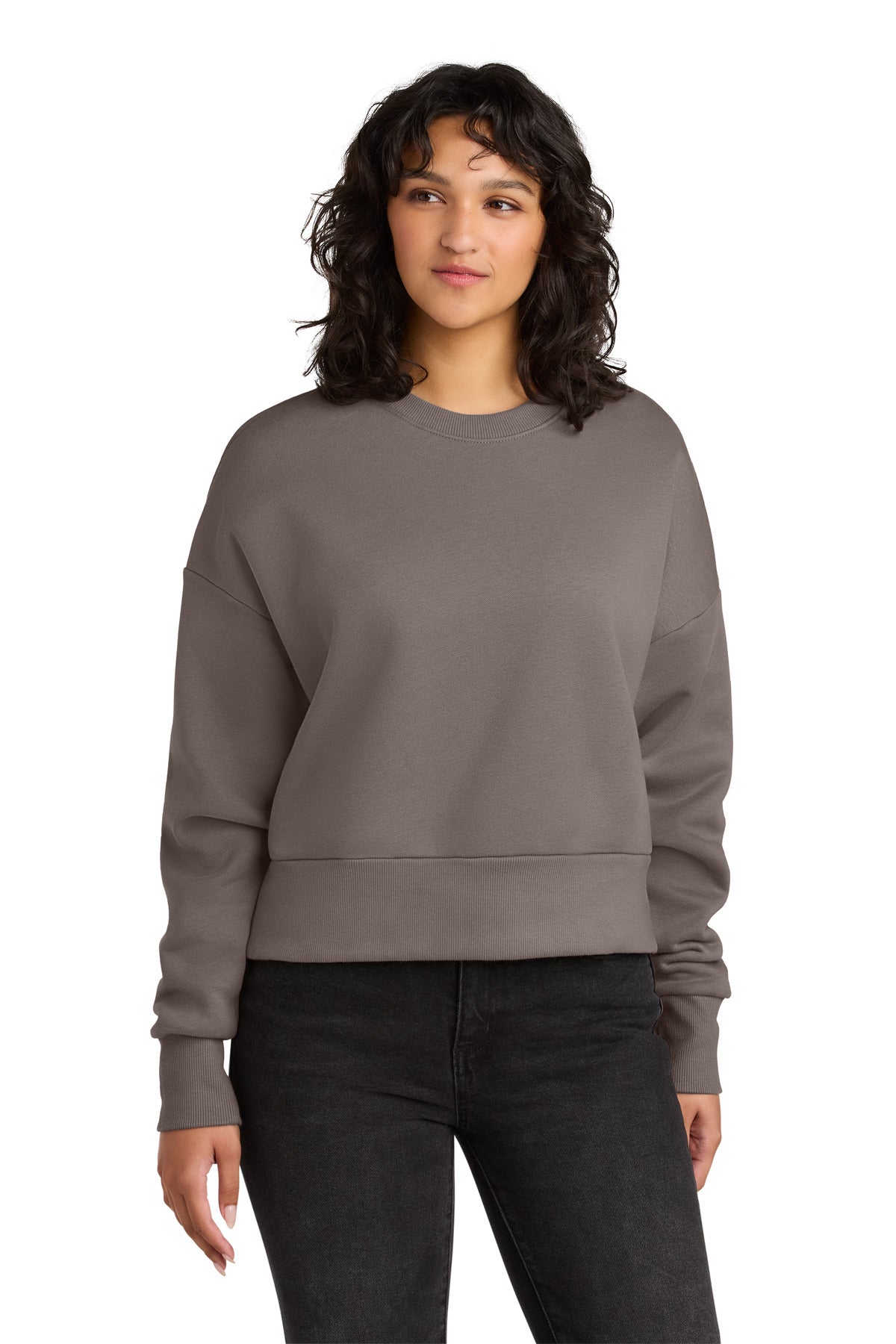 Custom logo Next Level Apparel® Women's Heavyweight Sweatshirt NL9087 in Shiitake