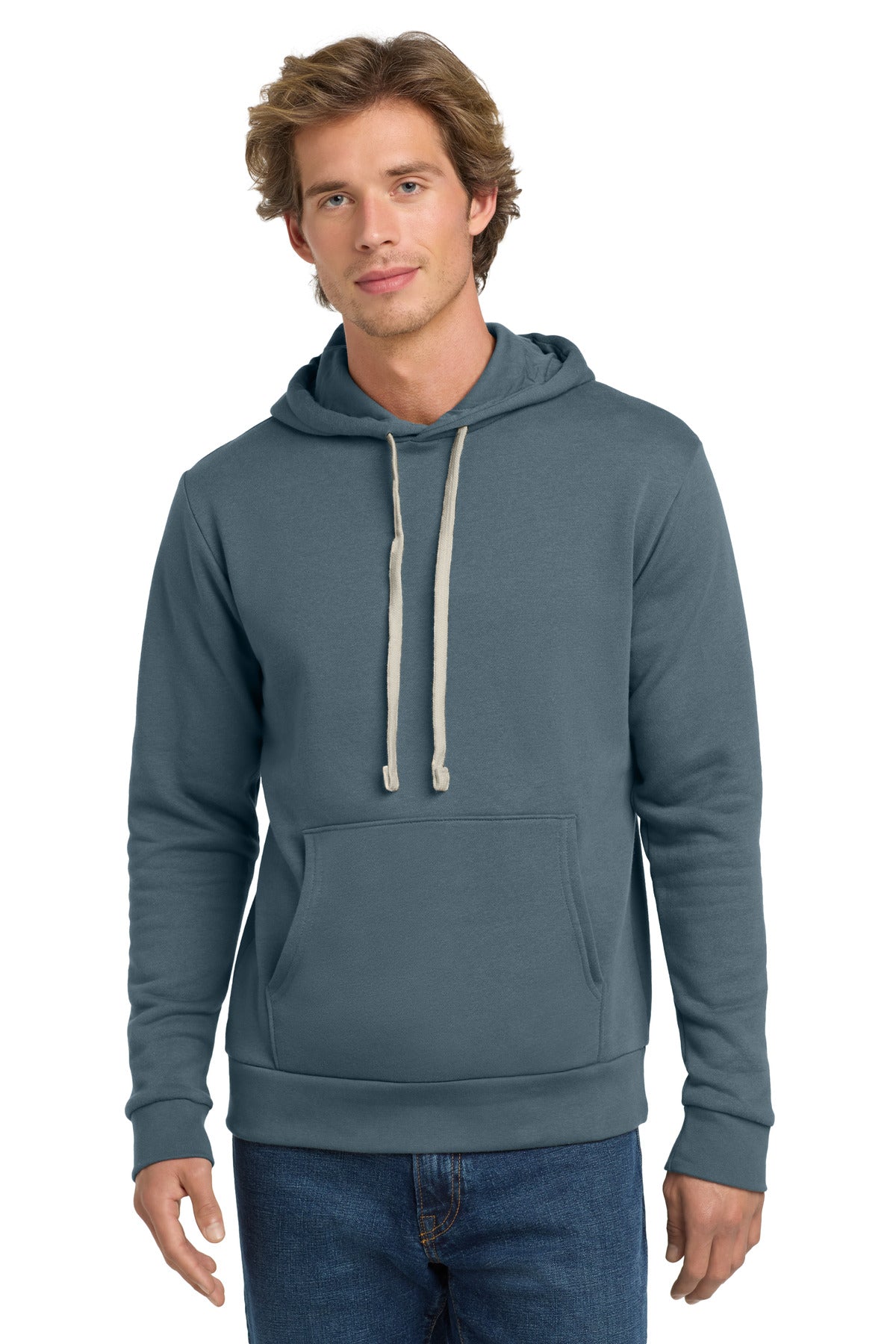Custom logo Next Level Apparel®   Adult Santa Barbara Pullover Hoodie. NL9303 in Antique Denim