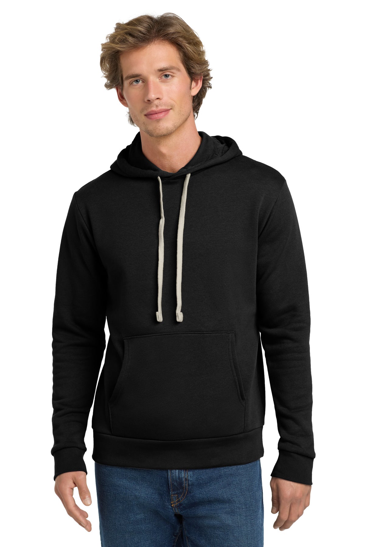 Custom logo Next Level Apparel®   Adult Santa Barbara Pullover Hoodie. NL9303 in Black