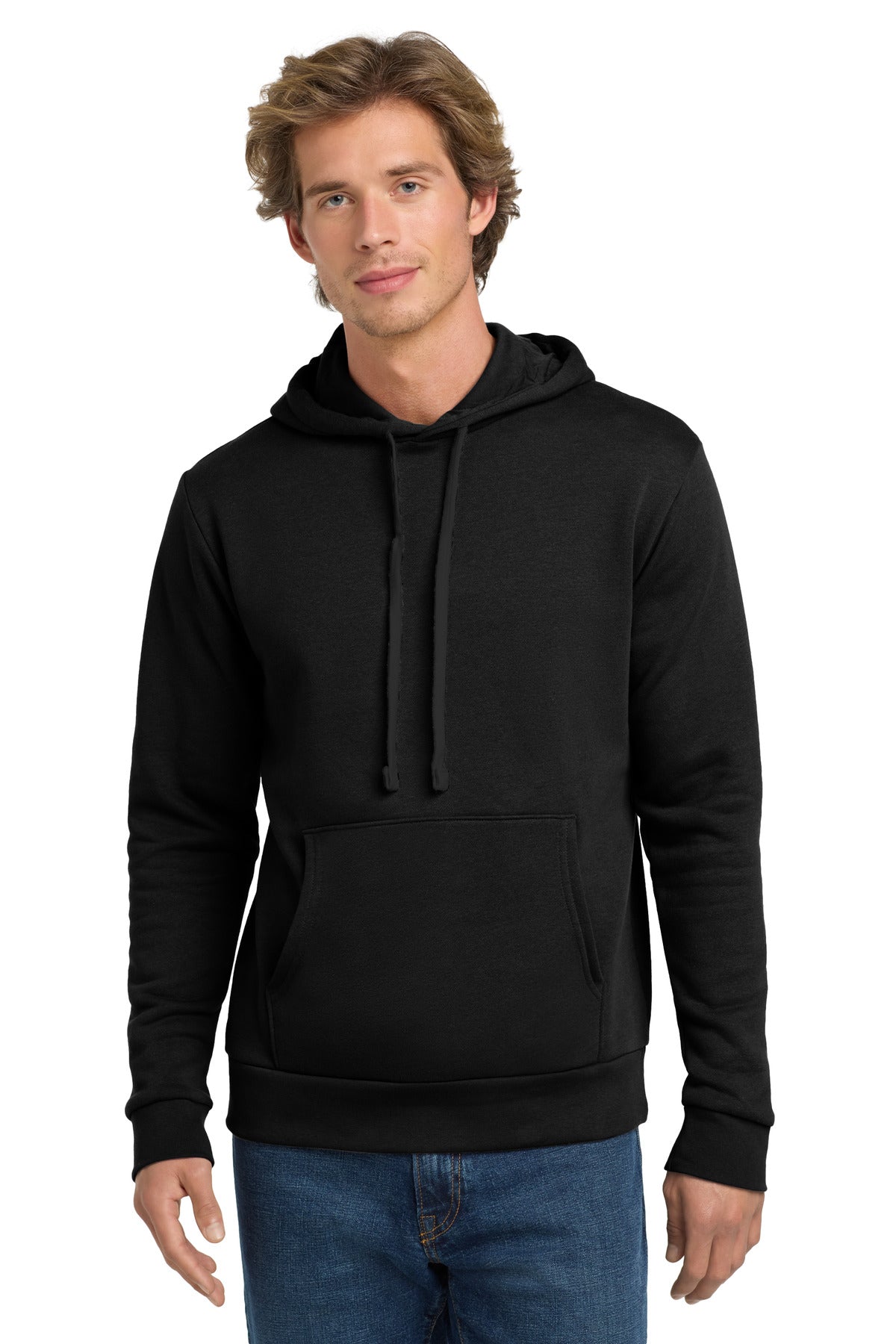 Custom logo Next Level Apparel®   Adult Santa Barbara Pullover Hoodie. NL9303 in Black On Black