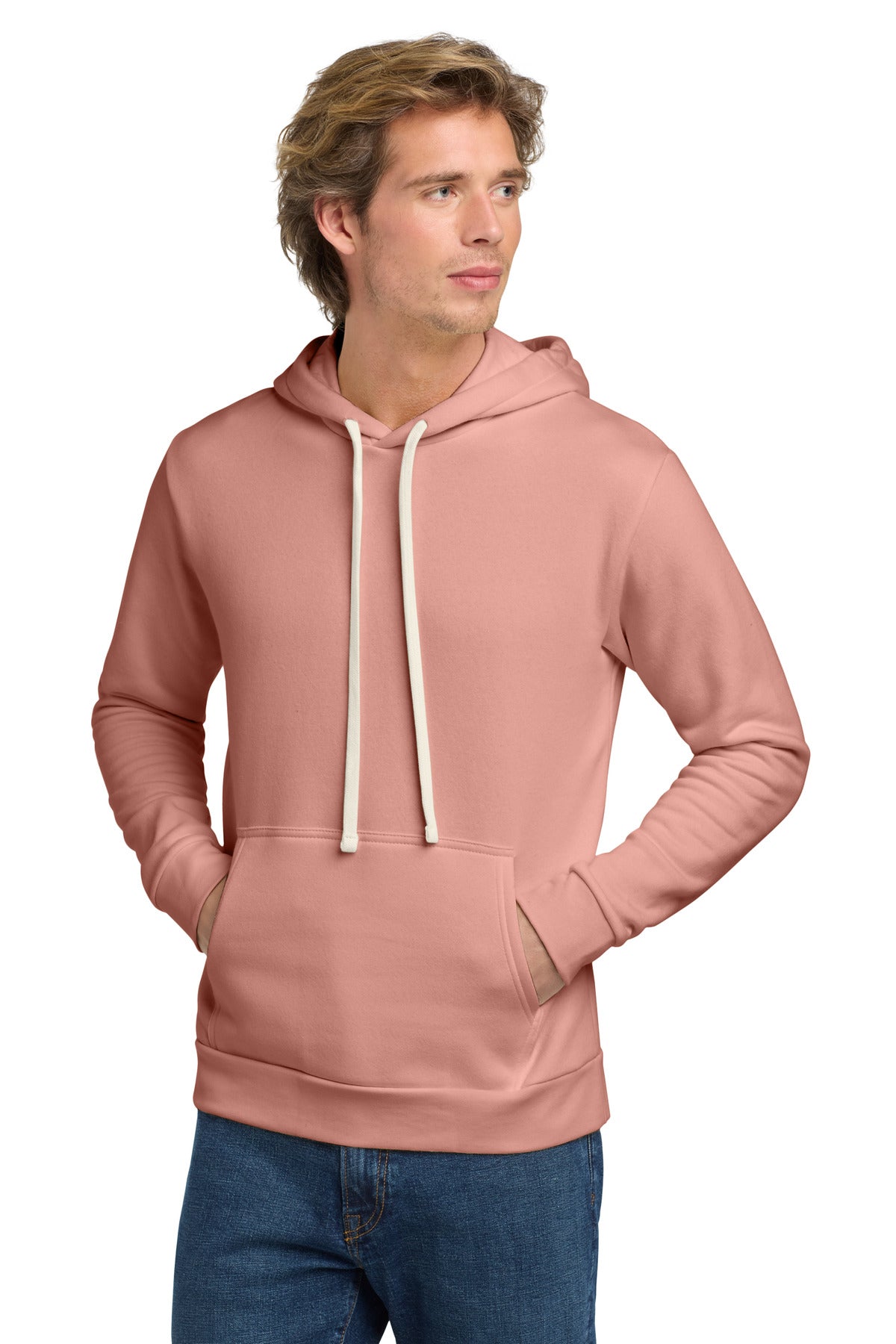 Custom logo Next Level Apparel®   Adult Santa Barbara Pullover Hoodie. NL9303 in Desert Pink