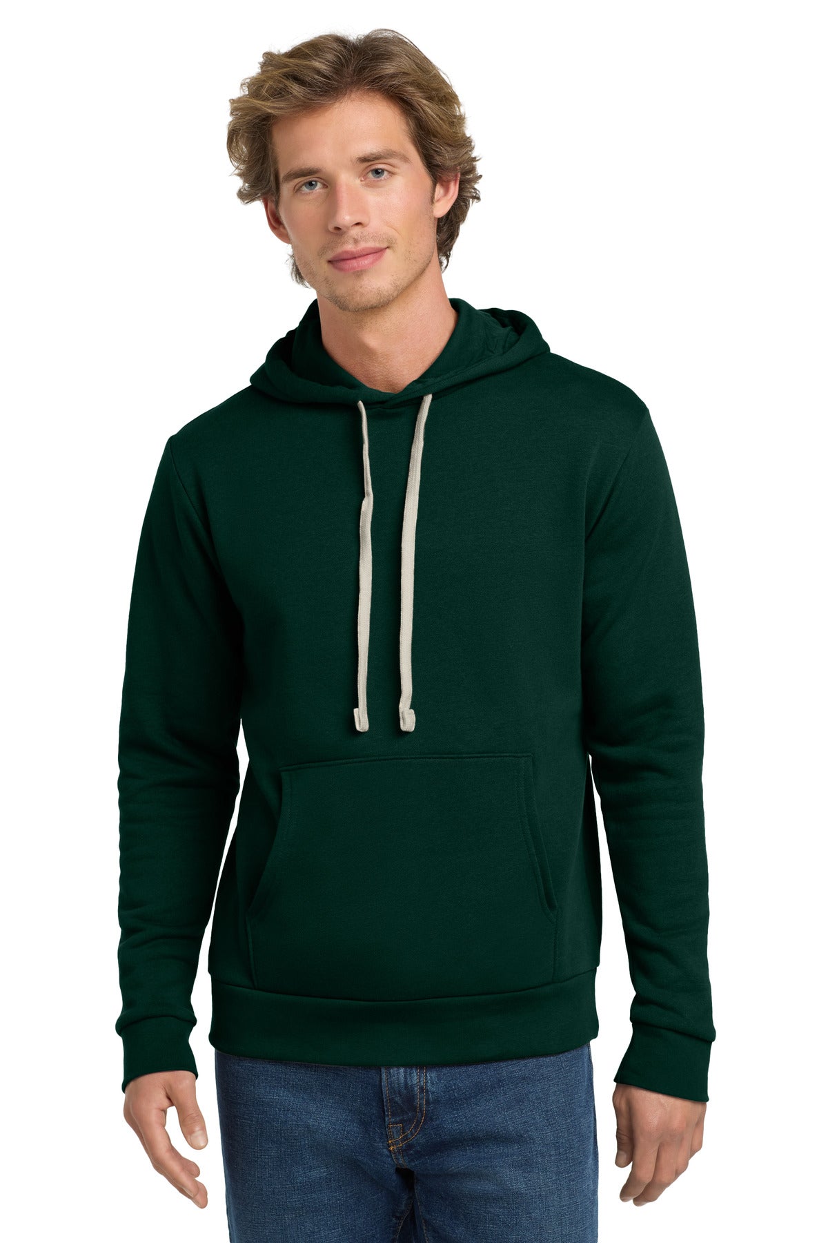 Custom logo Next Level Apparel®   Adult Santa Barbara Pullover Hoodie. NL9303 in Forest Green