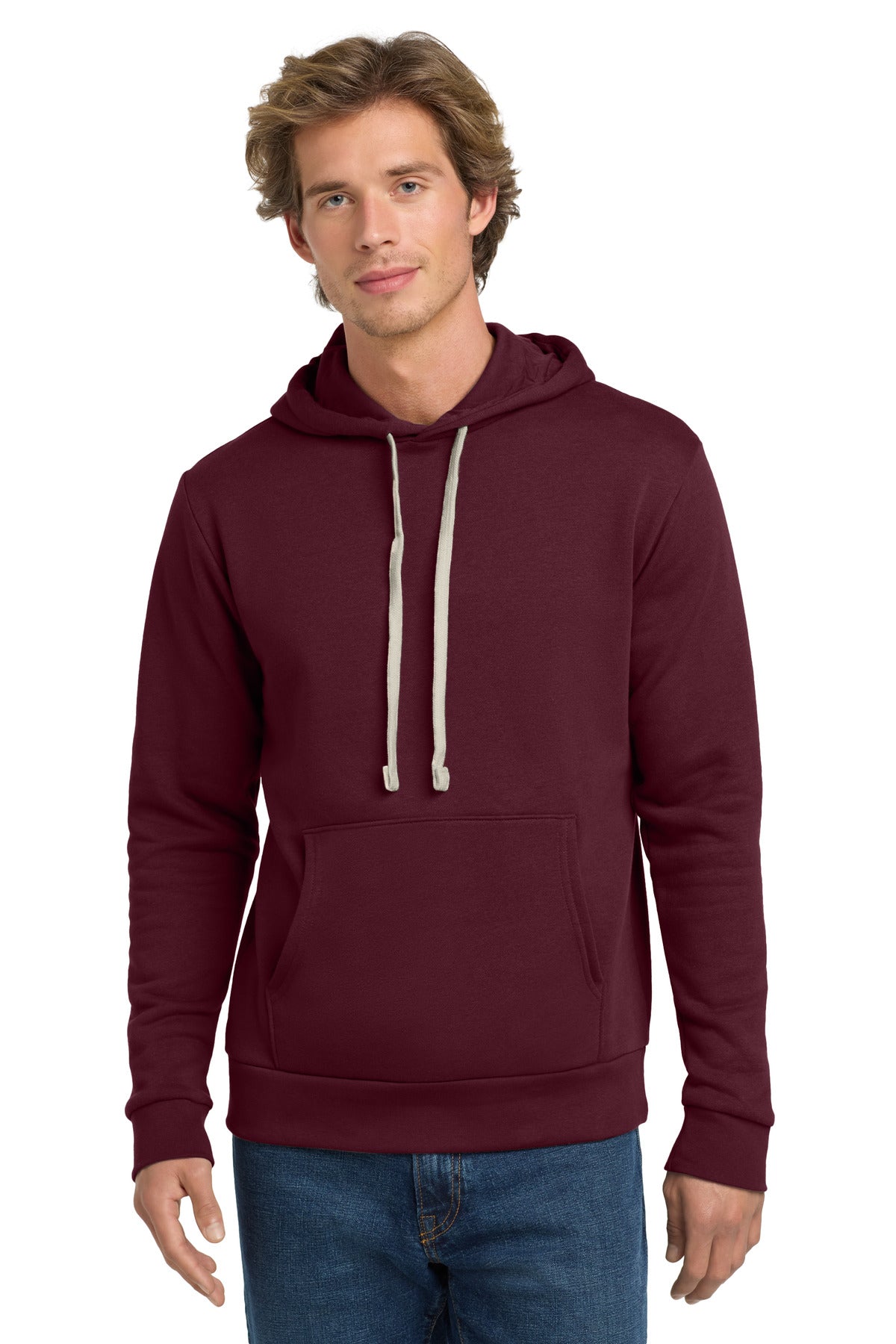 Custom logo Next Level Apparel®   Adult Santa Barbara Pullover Hoodie. NL9303 in Maroon