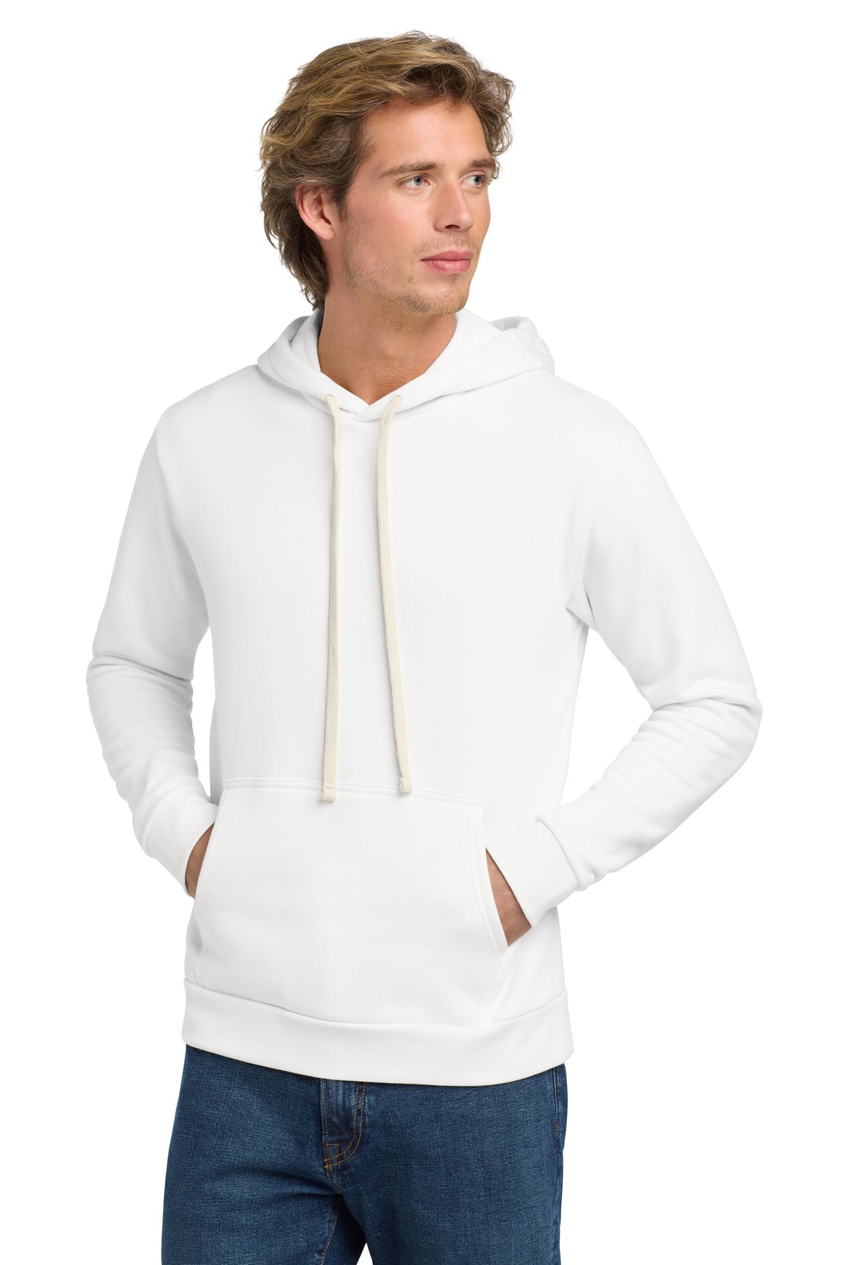 Custom logo Next Level Apparel®   Adult Santa Barbara Pullover Hoodie. NL9303 in White