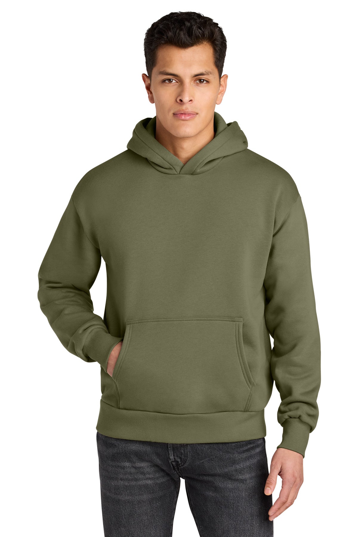 Custom logo Next Level Apparel® Heavyweight Hoodie NL9307 in Light Olive